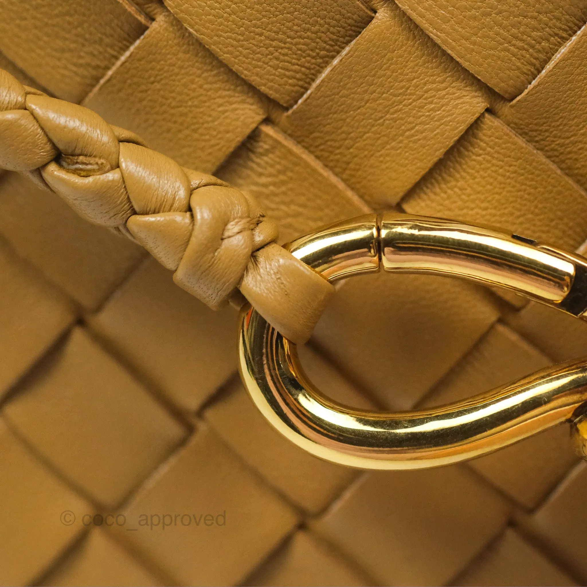 Bottega Veneta Small Andiamo Bag Dark Praline Intrecciato Lambskin