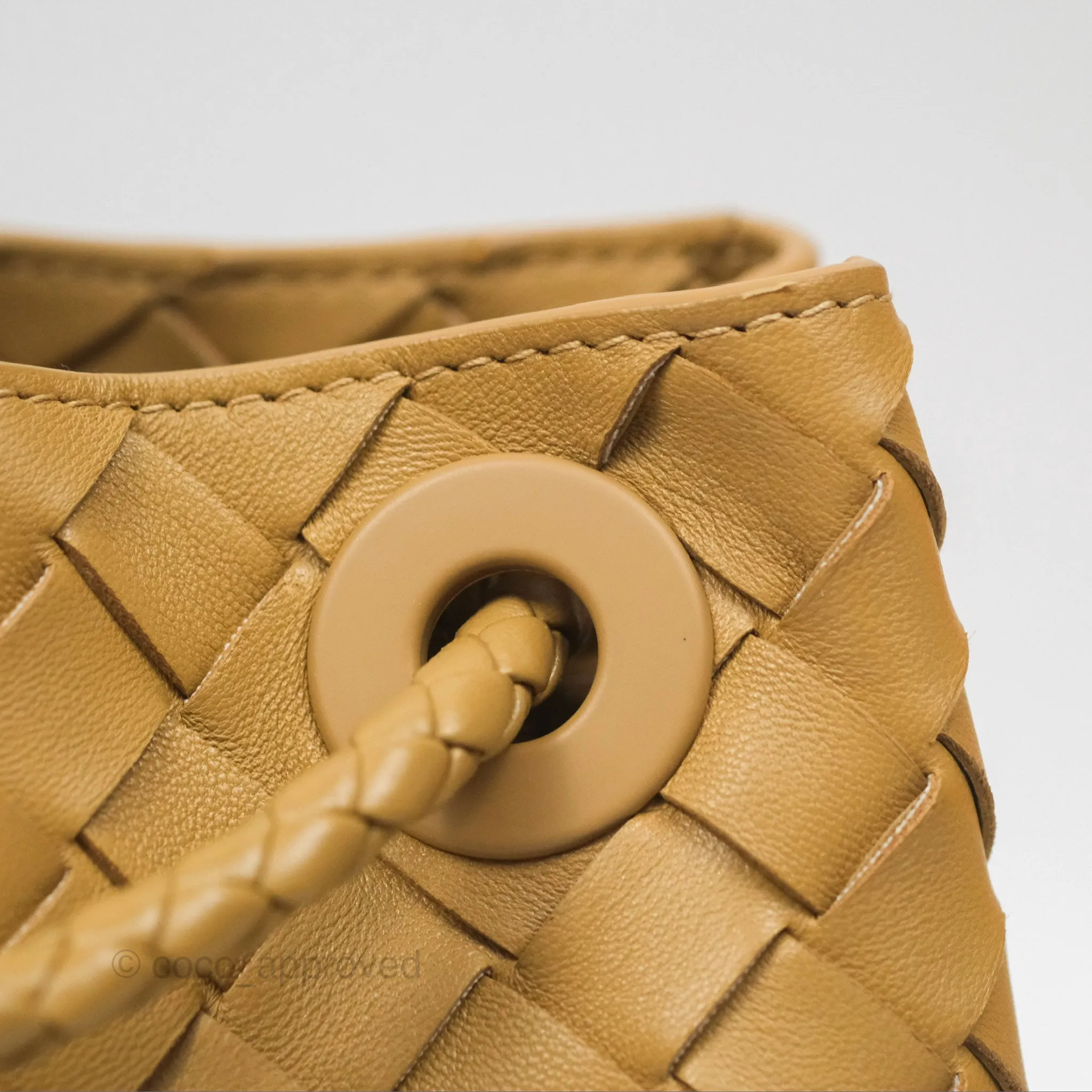 Bottega Veneta Small Andiamo Bag Dark Praline Intrecciato Lambskin