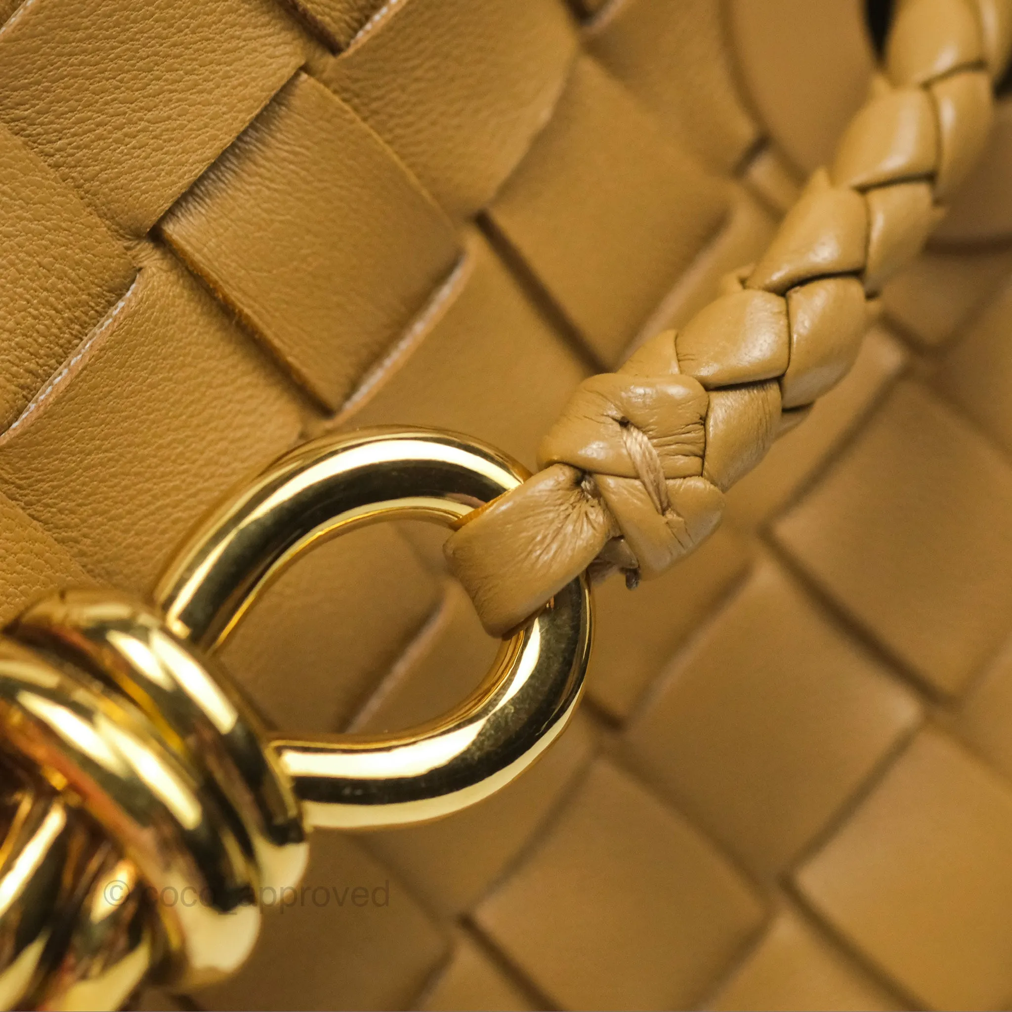 Bottega Veneta Small Andiamo Bag Dark Praline Intrecciato Lambskin