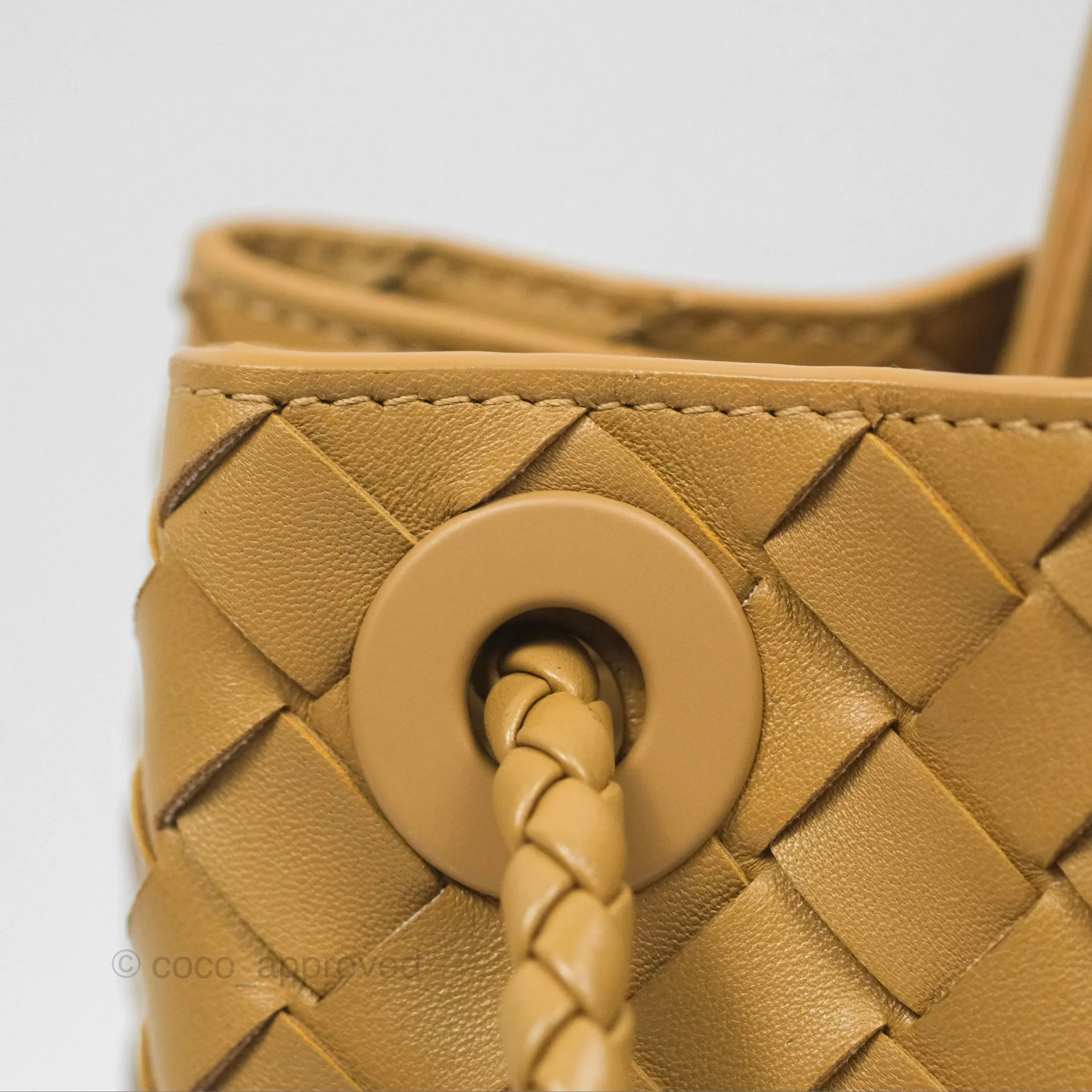 Bottega Veneta Small Andiamo Bag Dark Praline Intrecciato Lambskin
