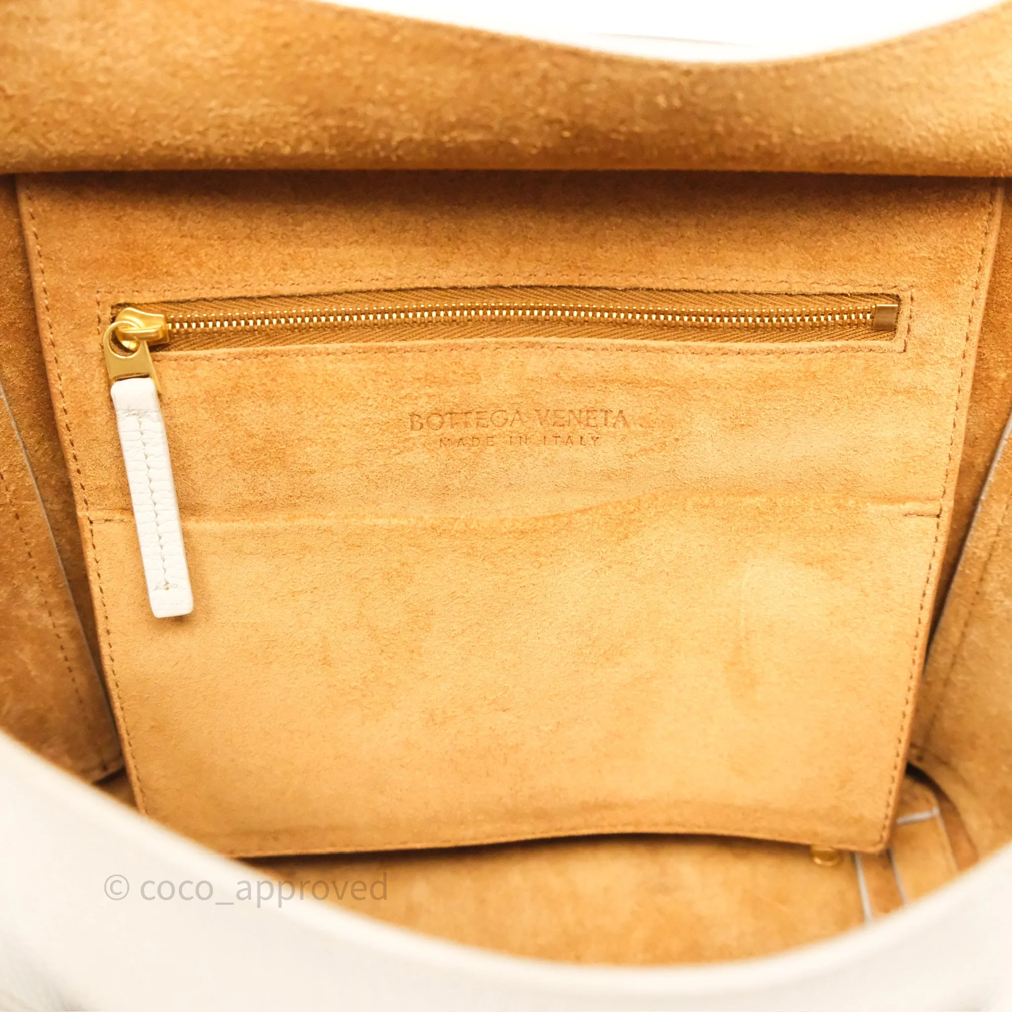 Bottega Veneta Small Arco Plaster Grainy Calfskin