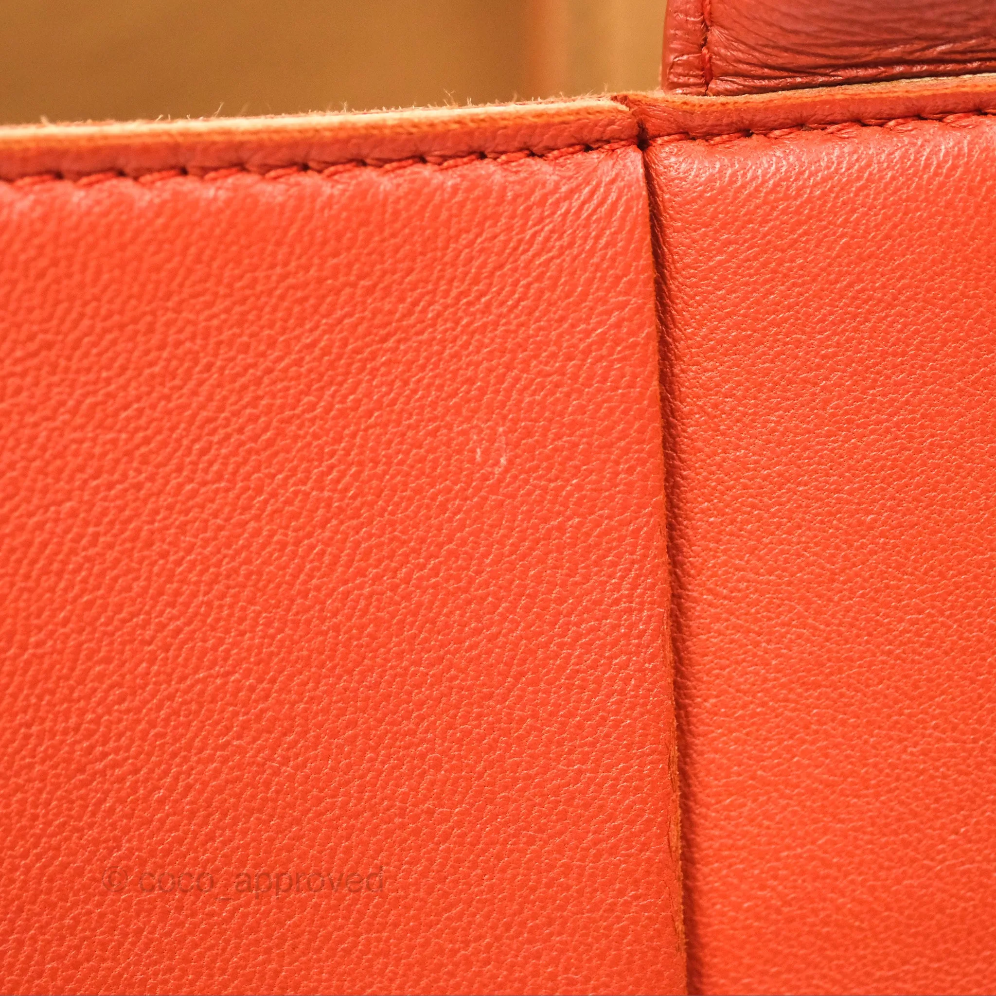 Bottega Veneta Small Arco Tote Bag Dark Orange Micro Intreccio Lambskin