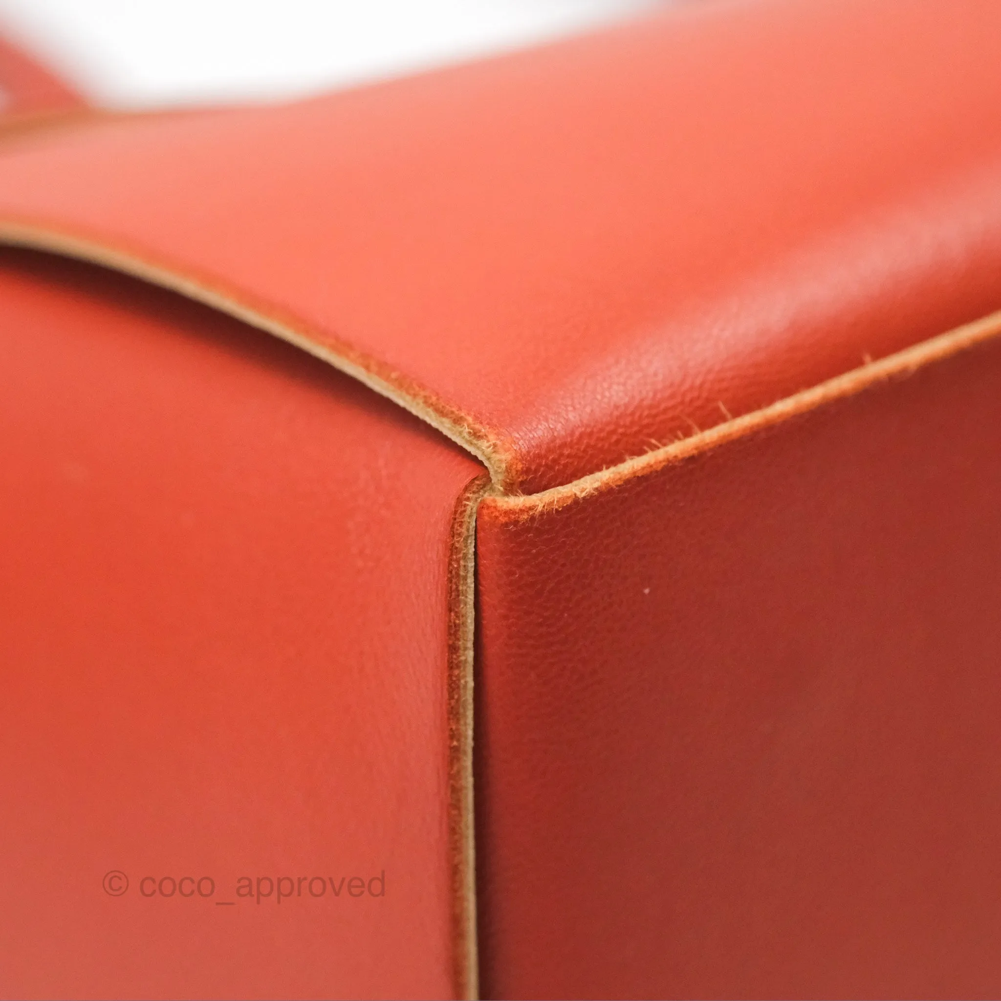 Bottega Veneta Small Arco Tote Bag Dark Orange Micro Intreccio Lambskin