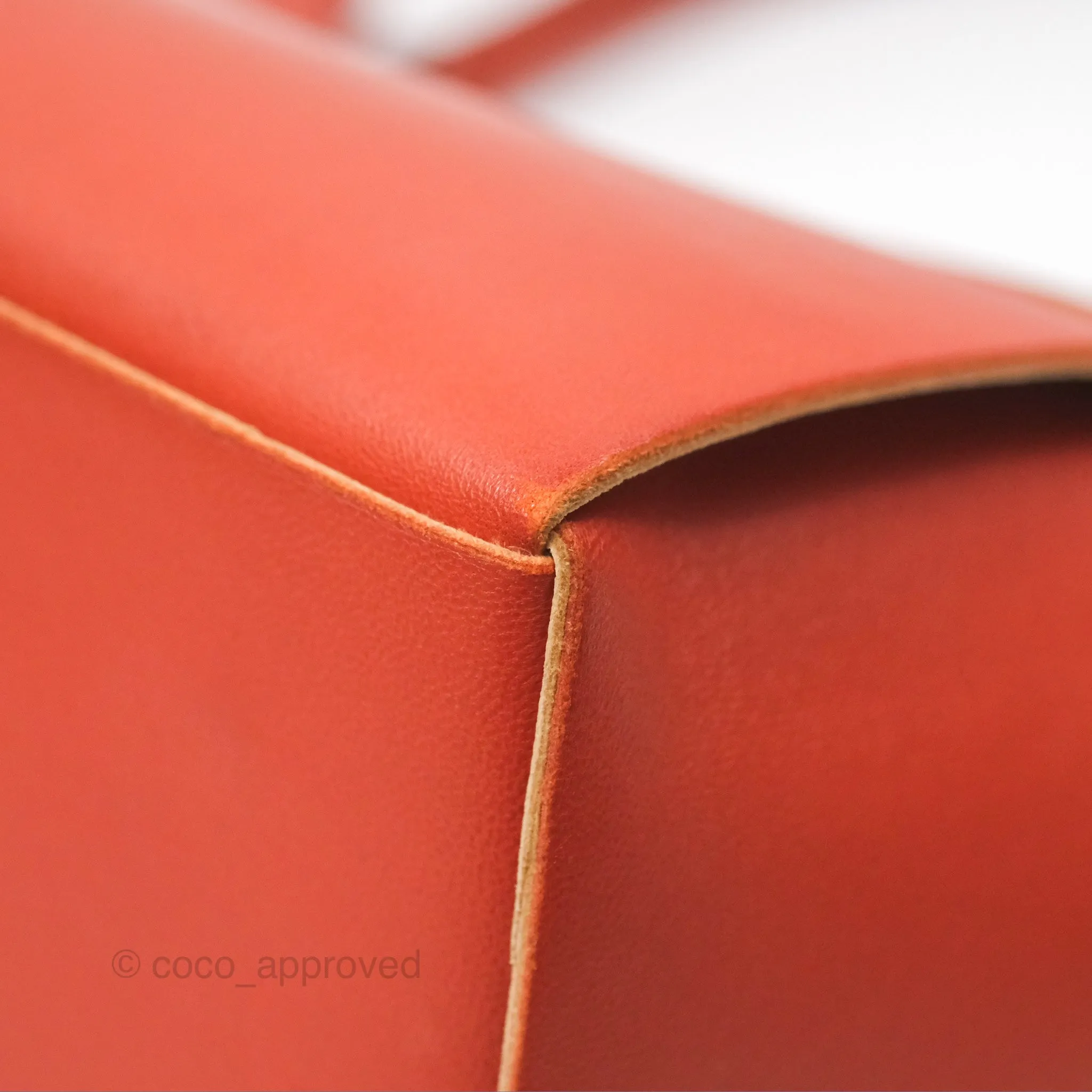 Bottega Veneta Small Arco Tote Bag Dark Orange Micro Intreccio Lambskin
