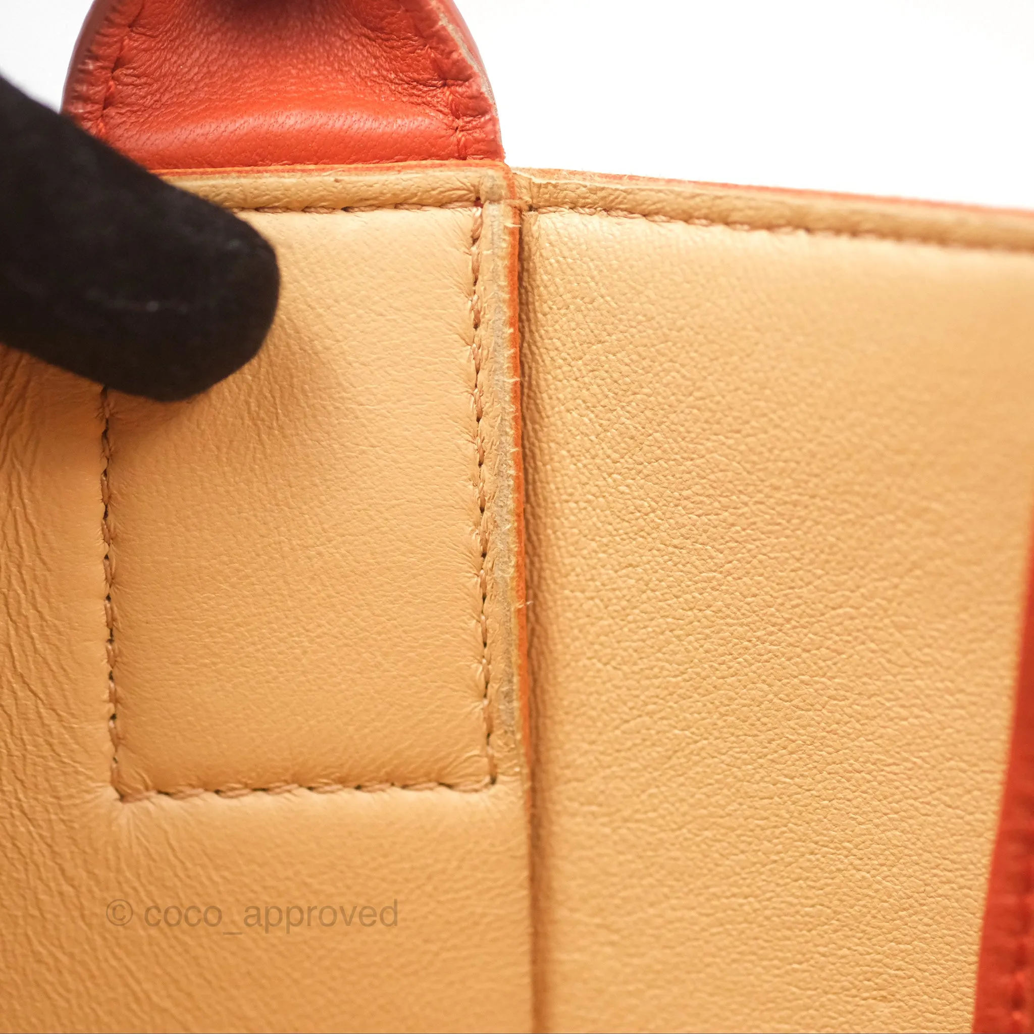 Bottega Veneta Small Arco Tote Bag Dark Orange Micro Intreccio Lambskin
