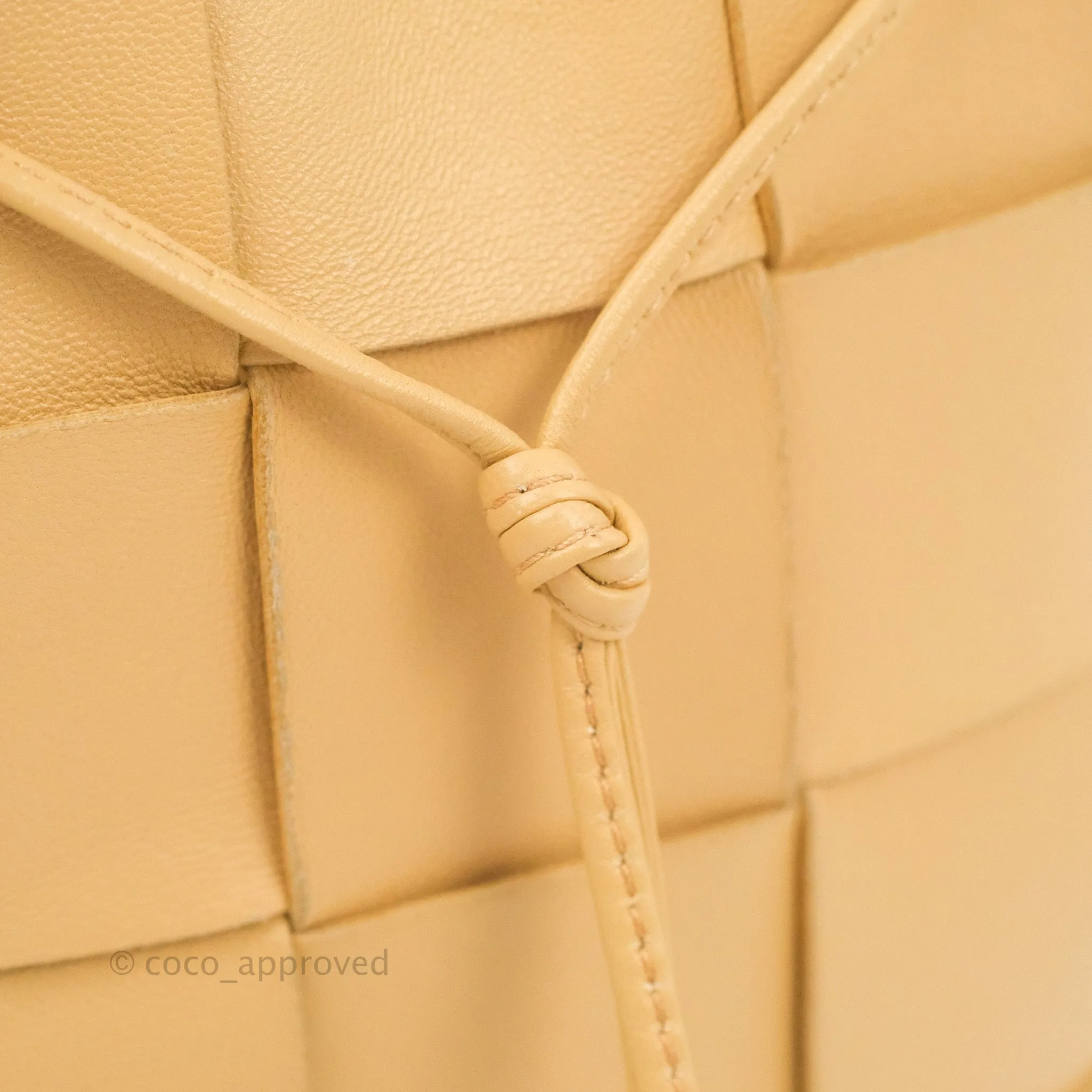Bottega Veneta Small Cassette Bucket Bag Almond Lambskin
