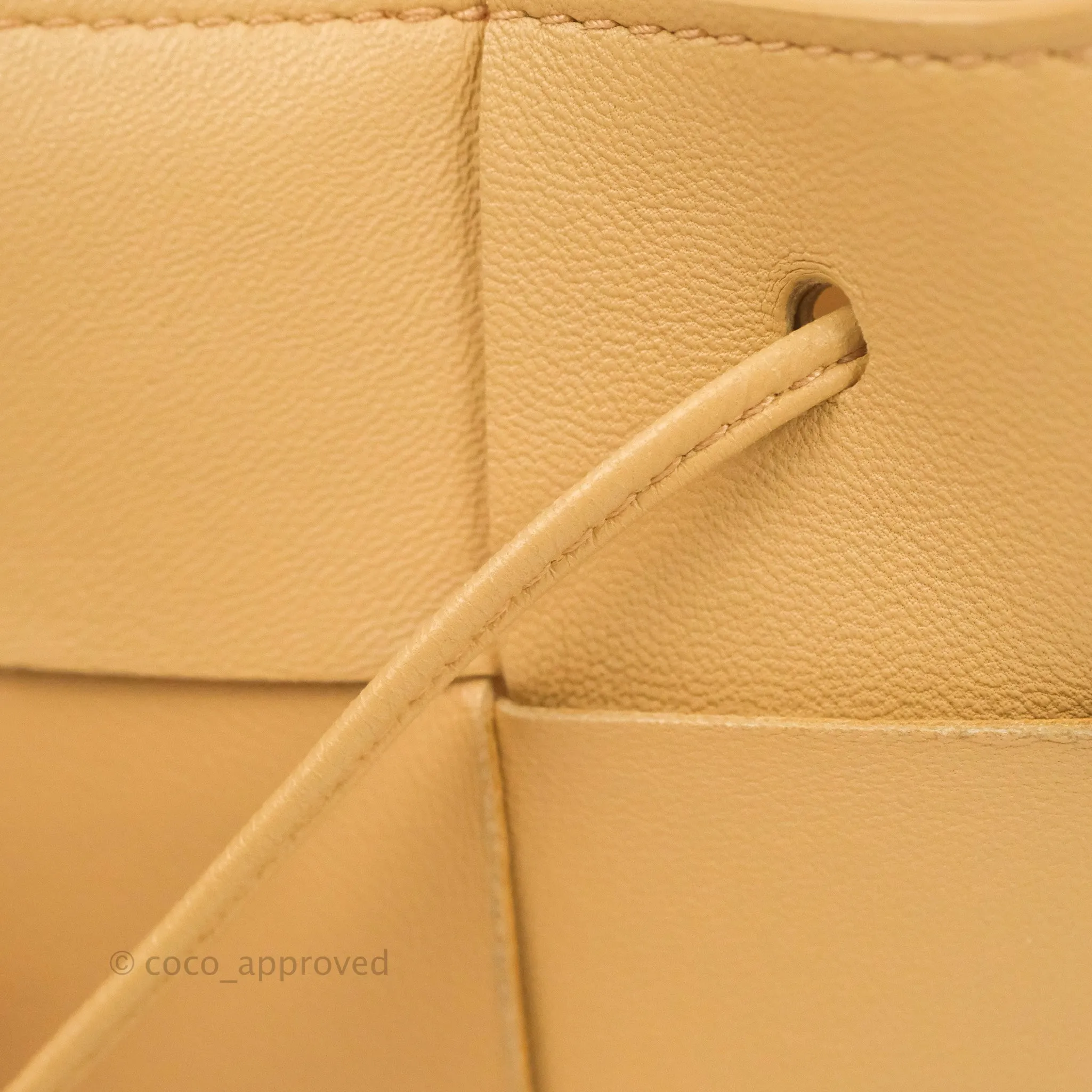 Bottega Veneta Small Cassette Bucket Bag Almond Lambskin