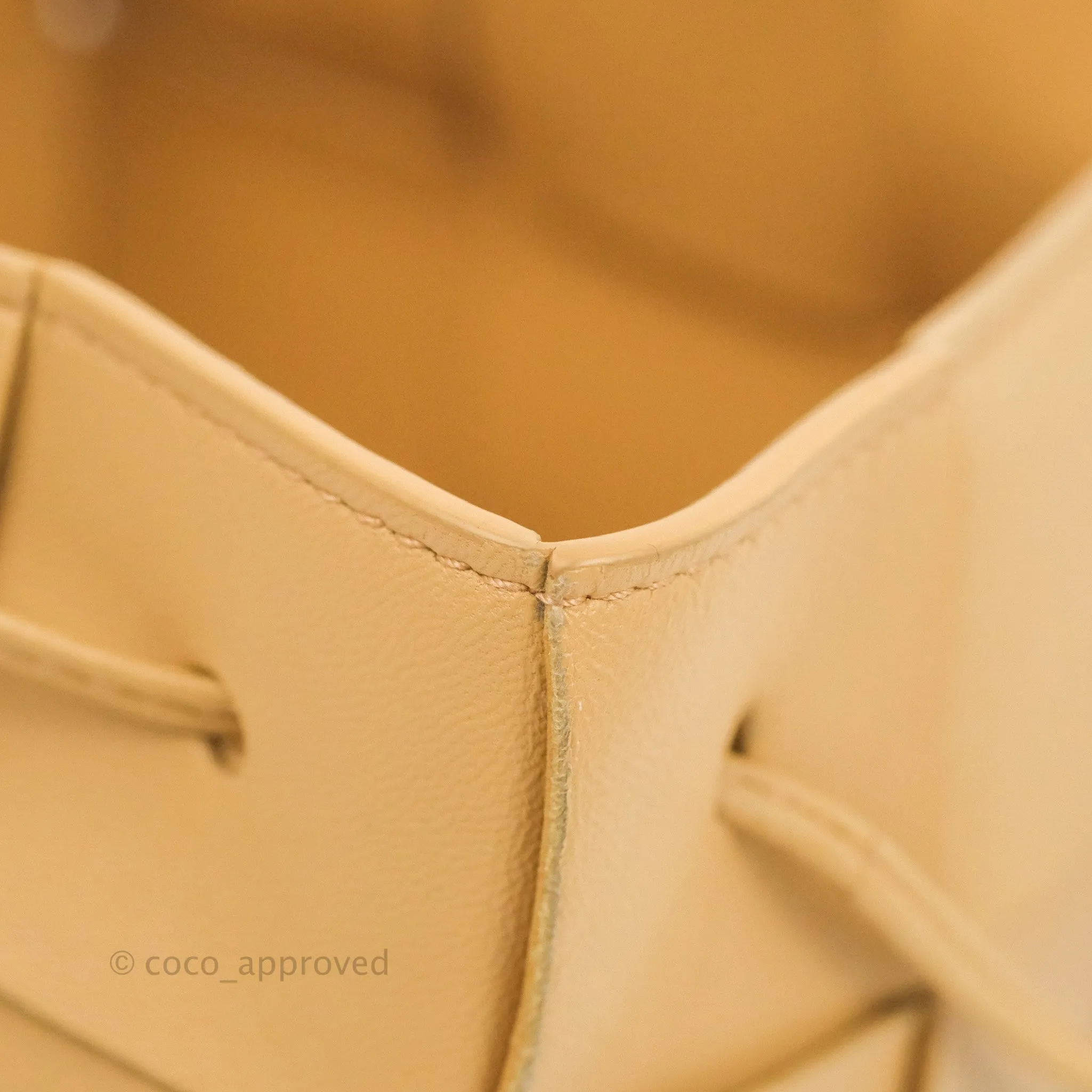 Bottega Veneta Small Cassette Bucket Bag Almond Lambskin