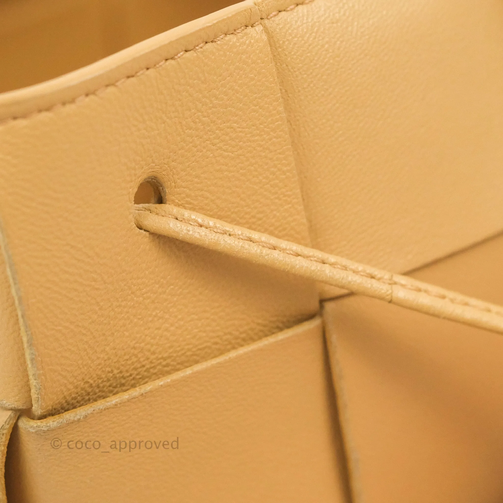 Bottega Veneta Small Cassette Bucket Bag Almond Lambskin