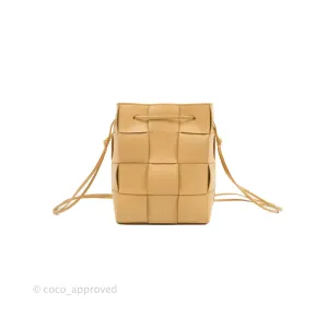 Bottega Veneta Small Cassette Bucket Bag Almond Lambskin