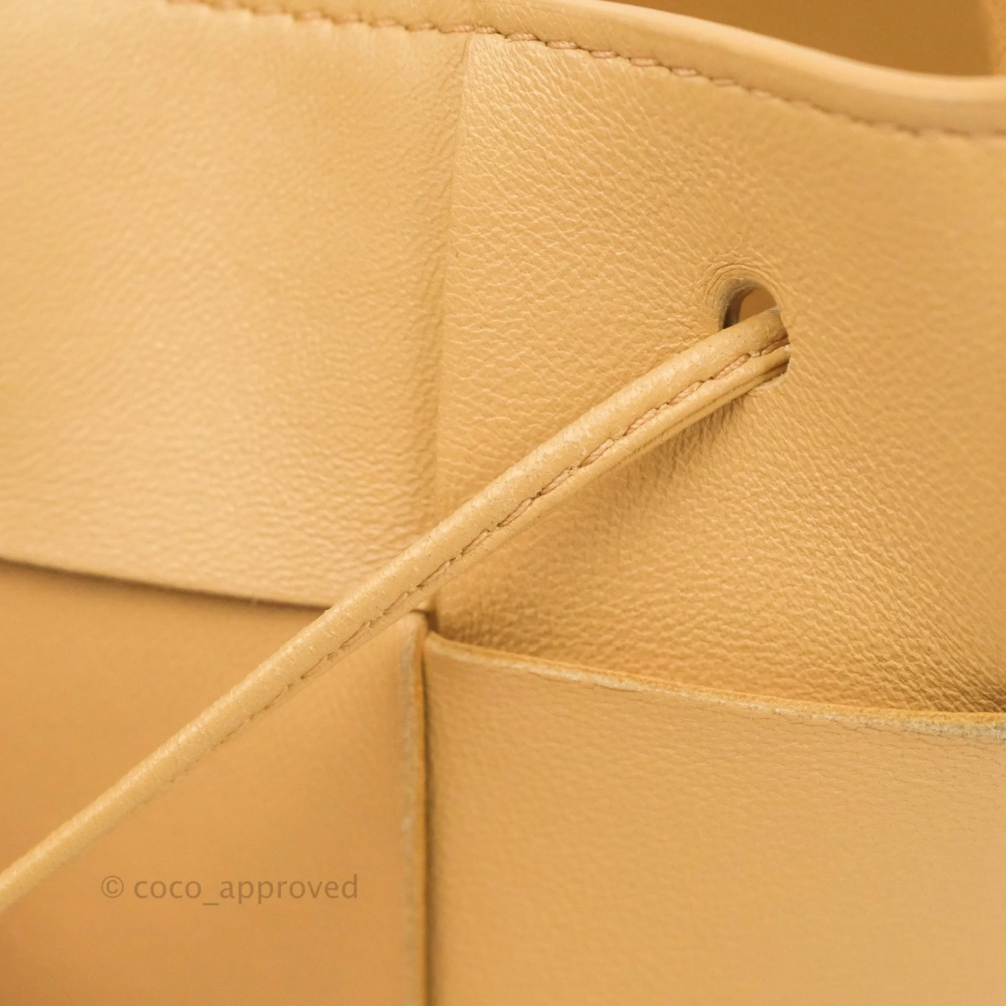 Bottega Veneta Small Cassette Bucket Bag Almond Lambskin