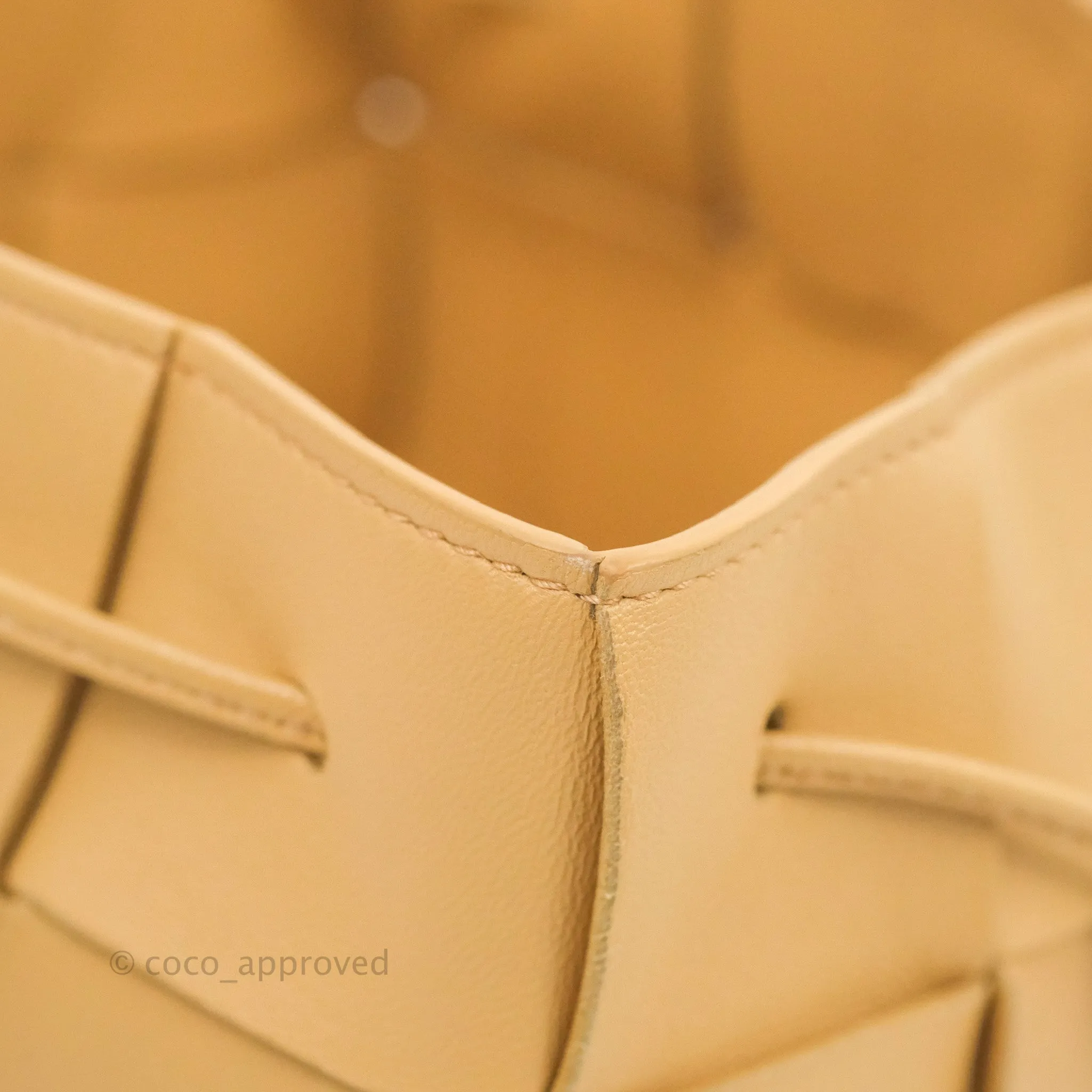Bottega Veneta Small Cassette Bucket Bag Almond Lambskin
