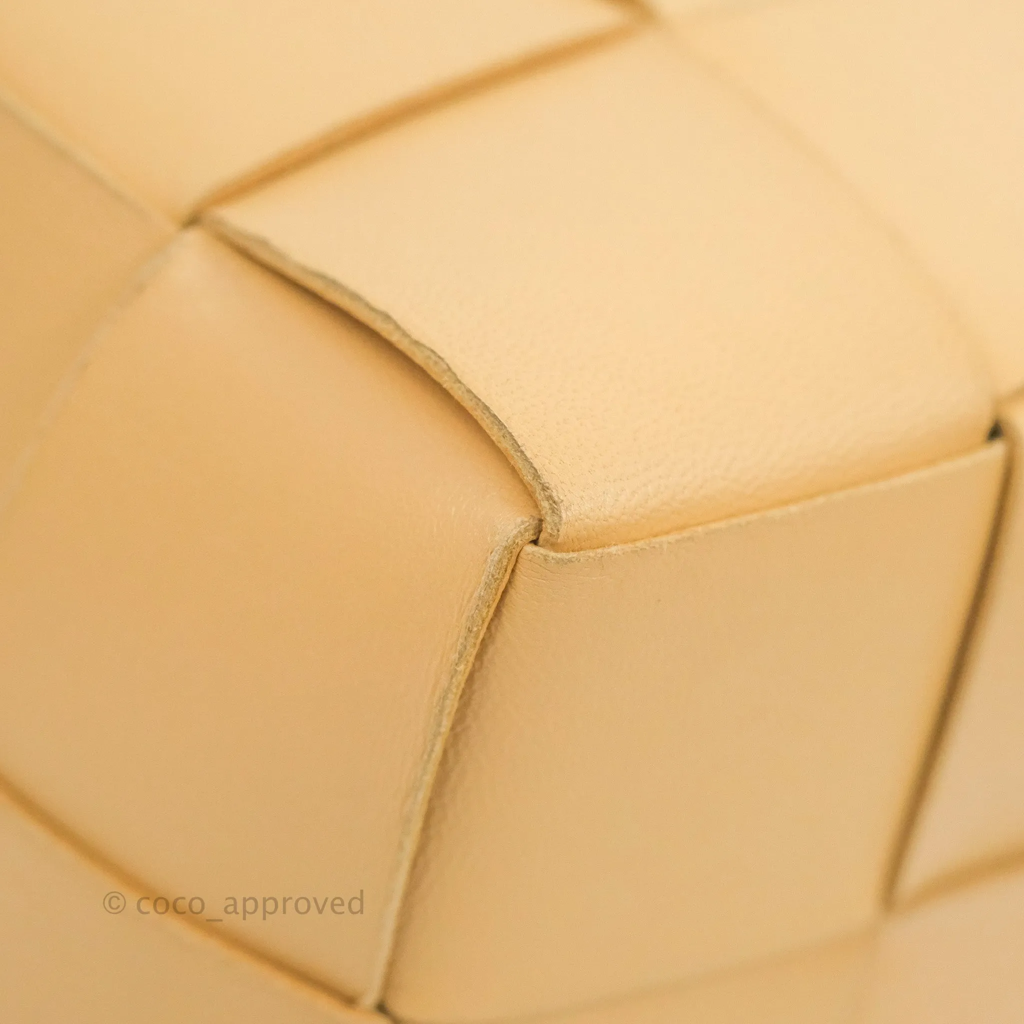 Bottega Veneta Small Cassette Bucket Bag Almond Lambskin