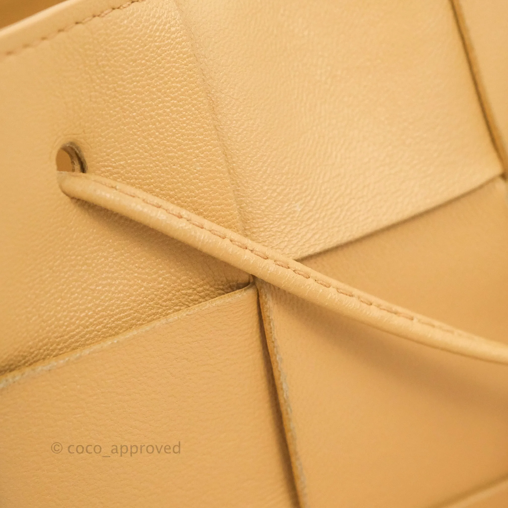 Bottega Veneta Small Cassette Bucket Bag Almond Lambskin