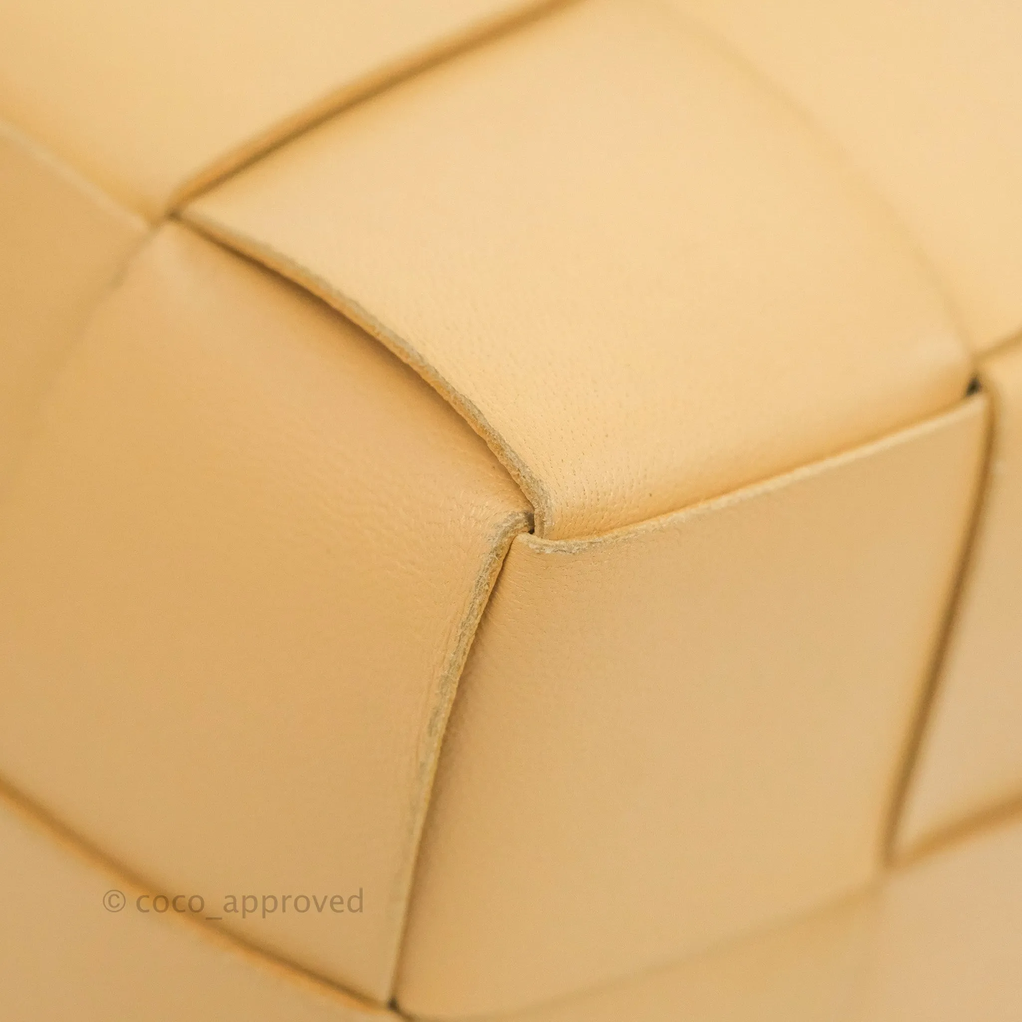 Bottega Veneta Small Cassette Bucket Bag Almond Lambskin