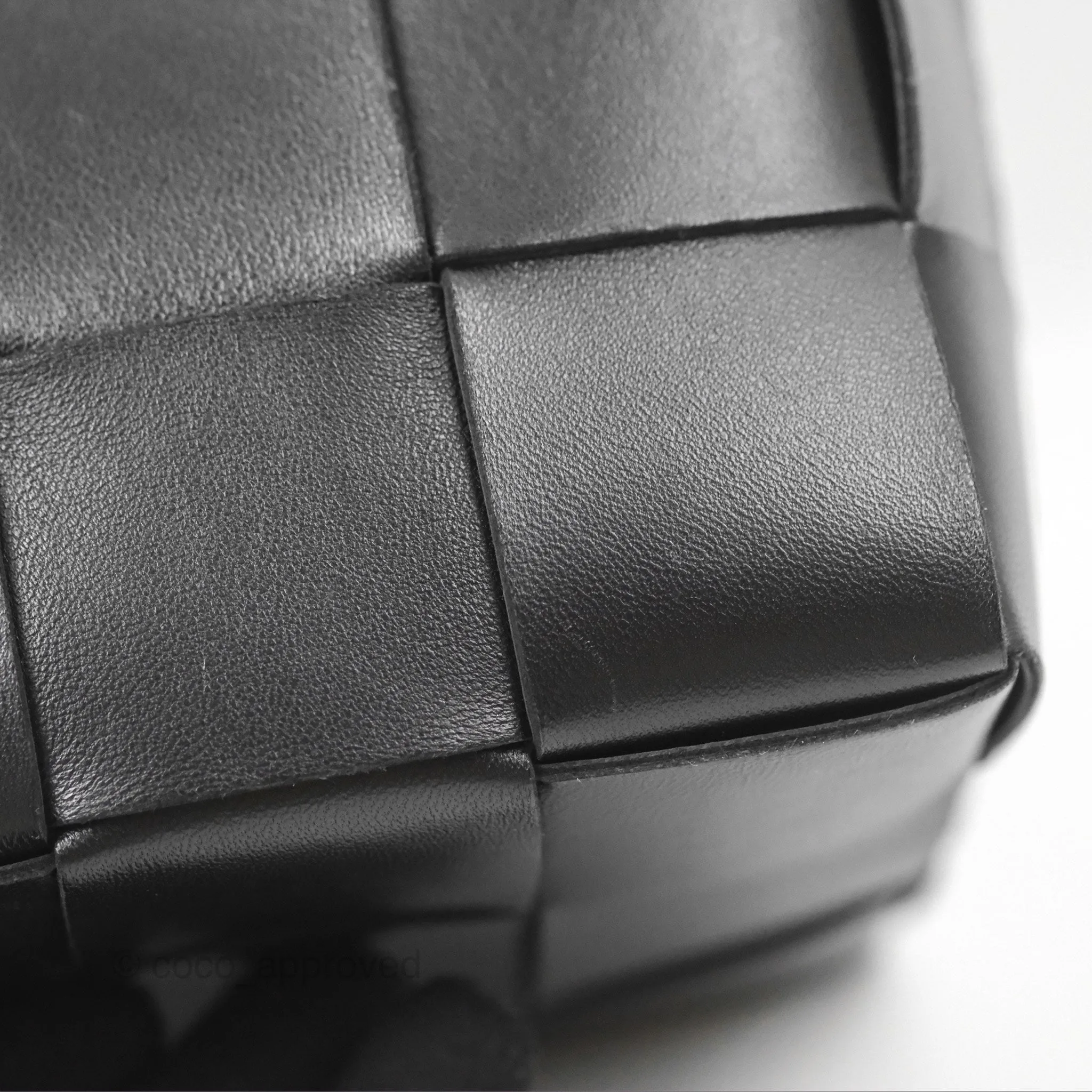 Bottega Veneta Small Cassette Bucket Bag Black Lambskin