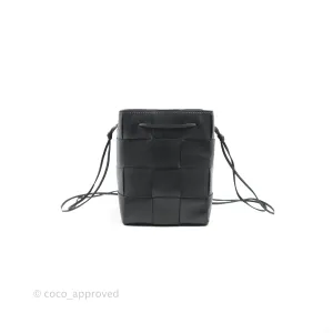 Bottega Veneta Small Cassette Bucket Bag Black Lambskin