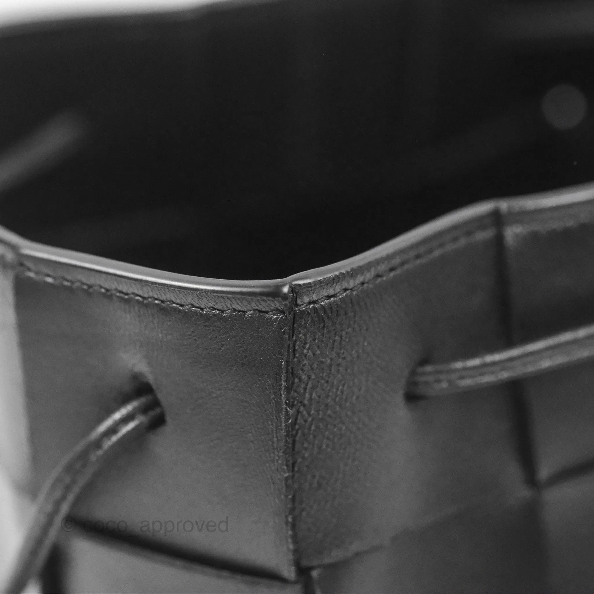 Bottega Veneta Small Cassette Bucket Bag Black Lambskin