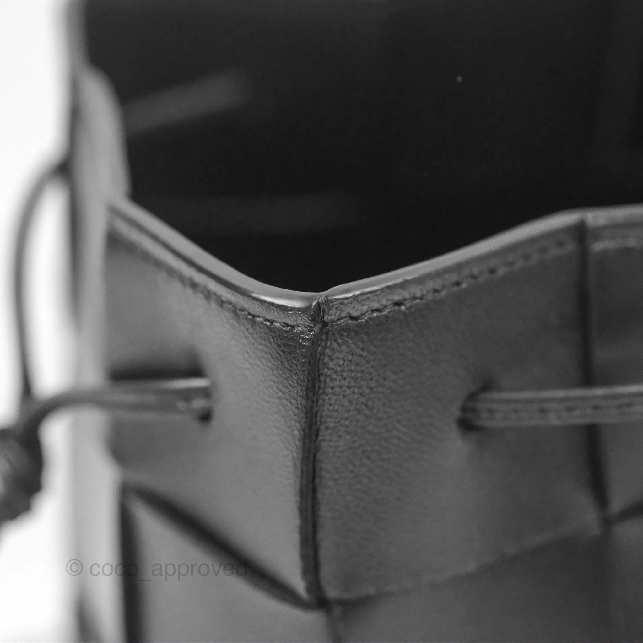 Bottega Veneta Small Cassette Bucket Bag Black Lambskin
