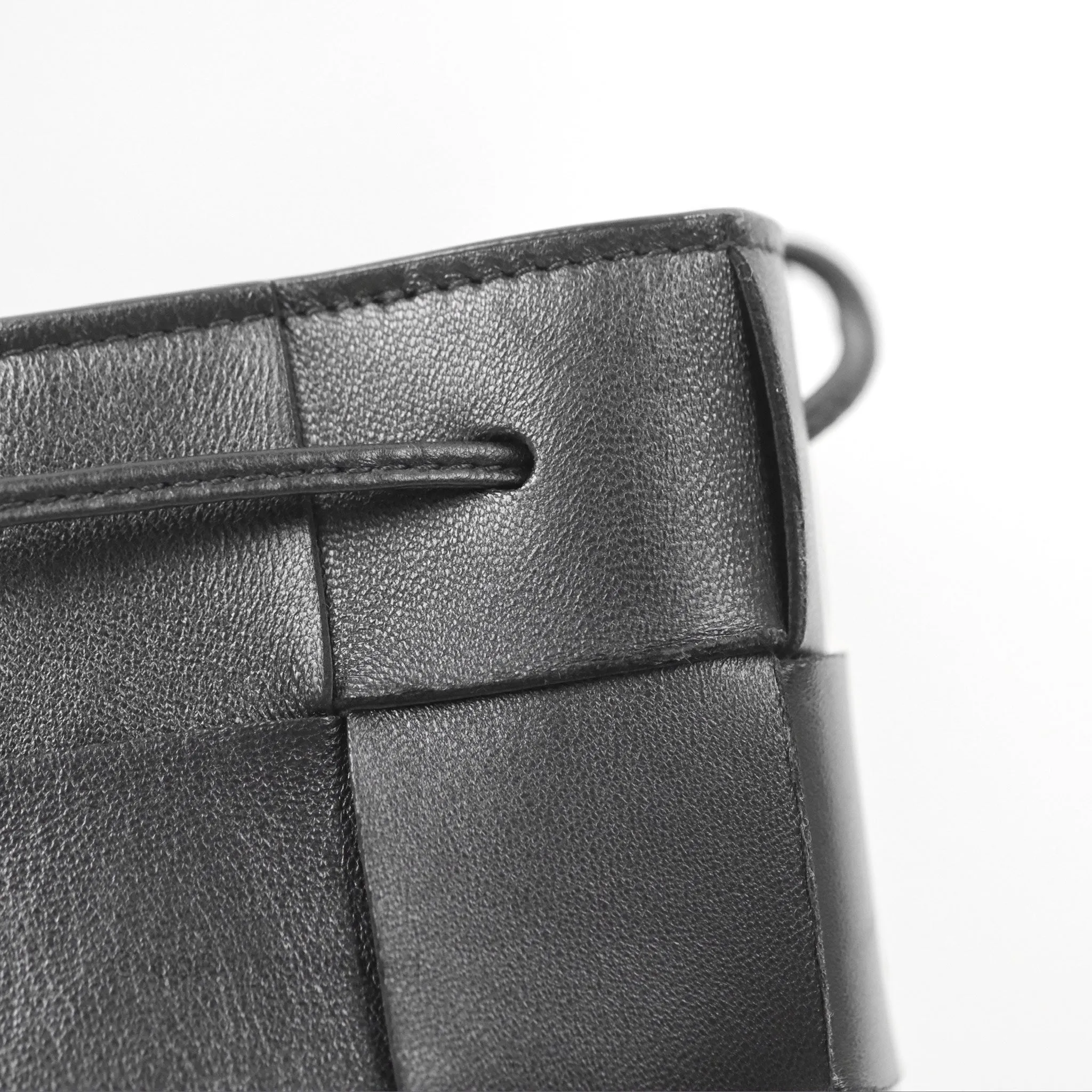 Bottega Veneta Small Cassette Bucket Bag Black Lambskin