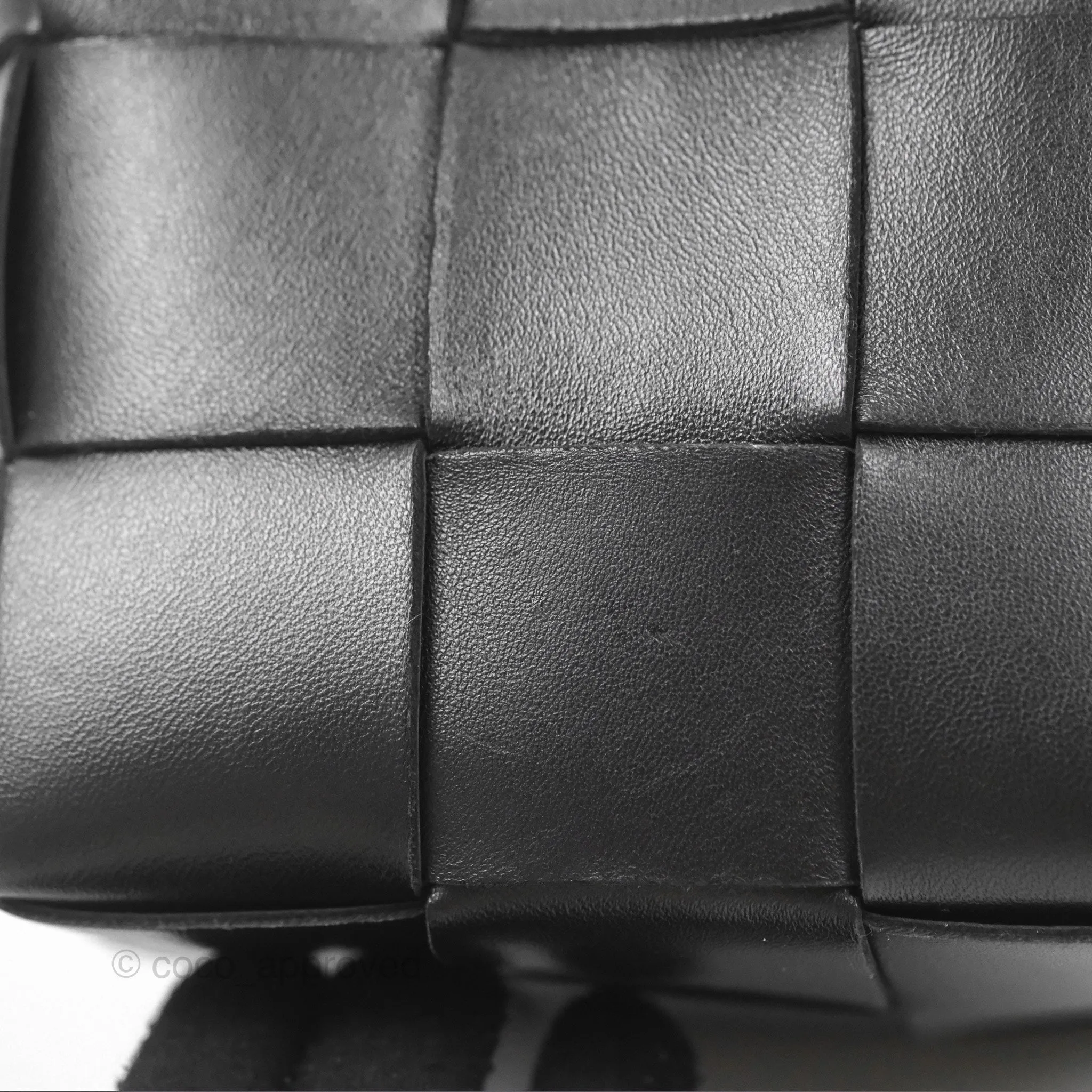 Bottega Veneta Small Cassette Bucket Bag Black Lambskin
