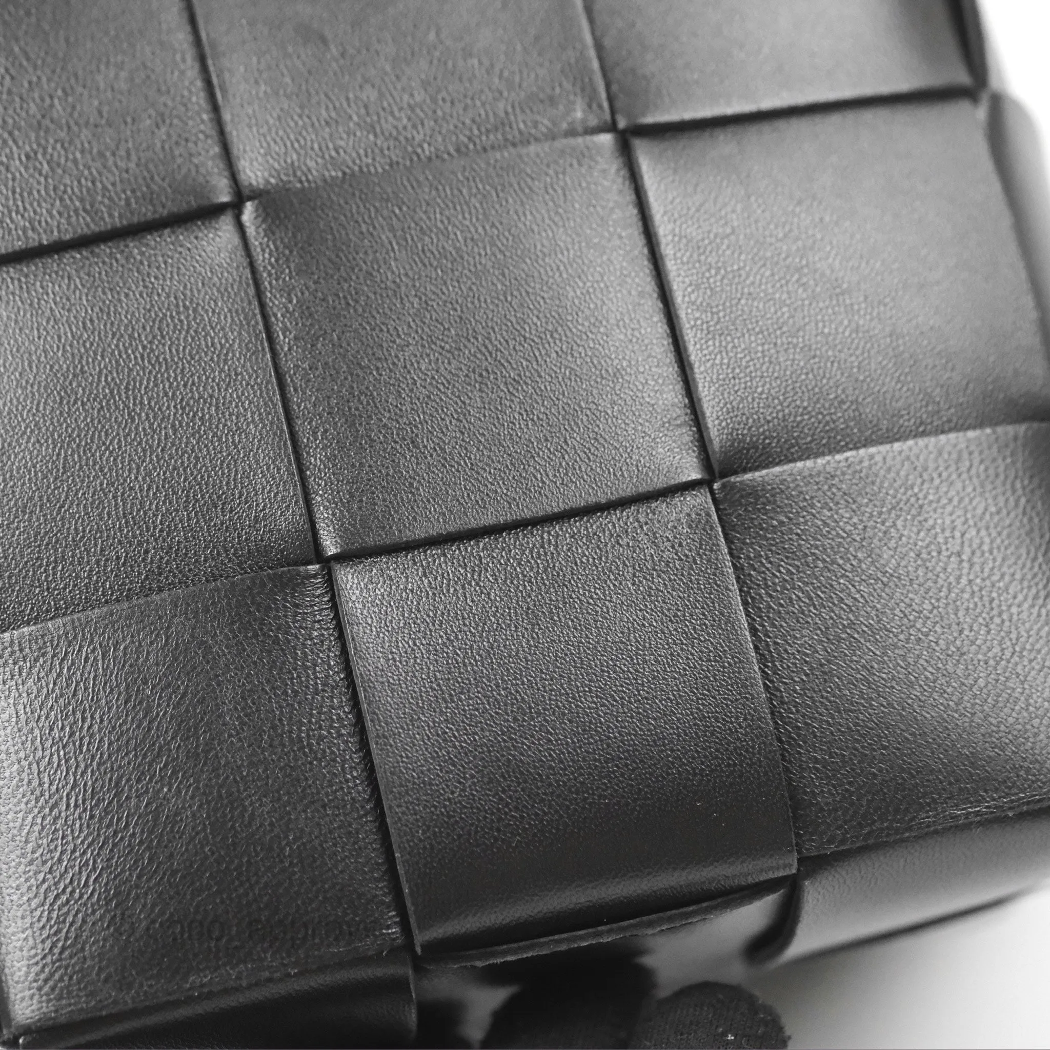 Bottega Veneta Small Cassette Bucket Bag Black Lambskin