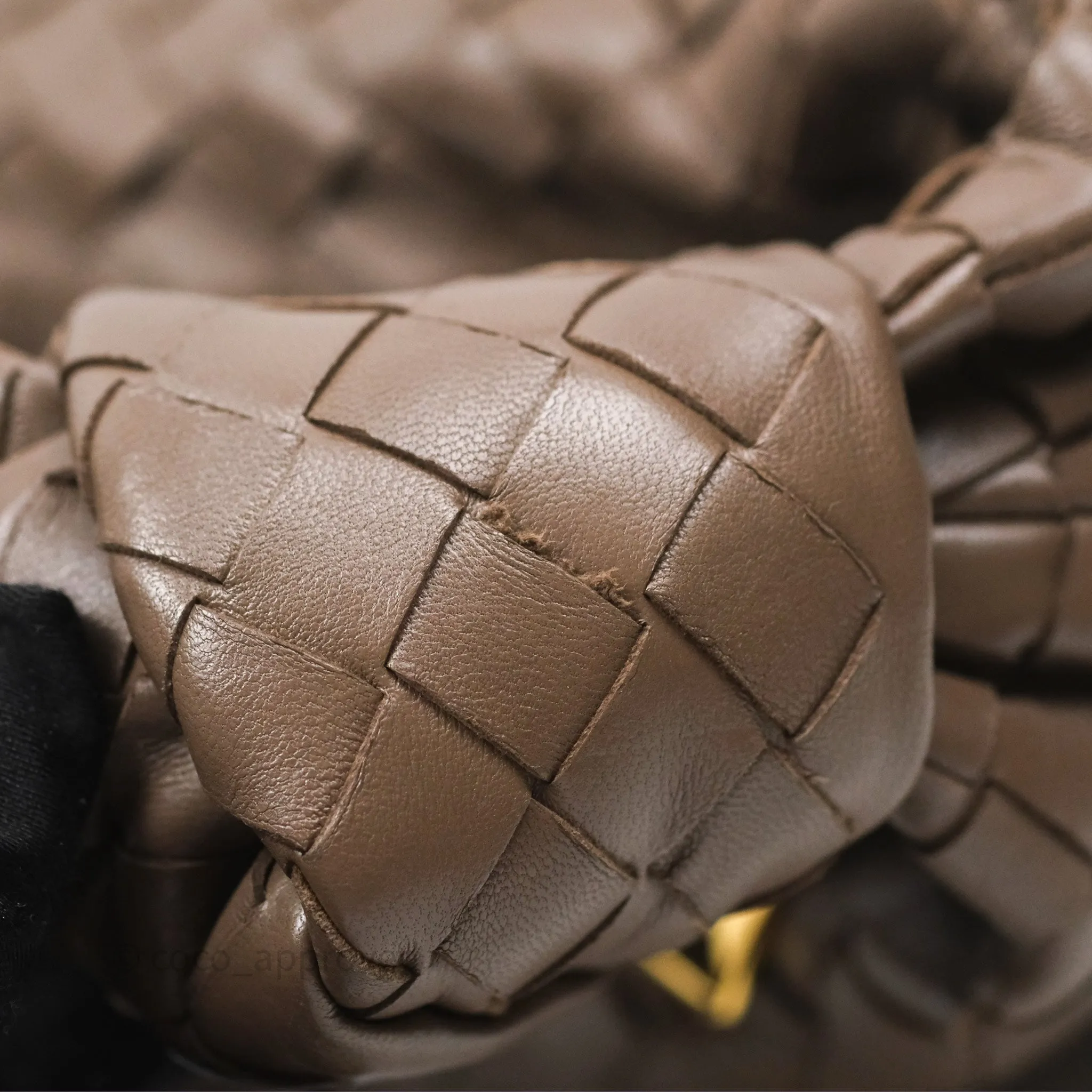 Bottega Veneta Small Jodie Bag Intrecciato Brown Lambskin Gold Hardware