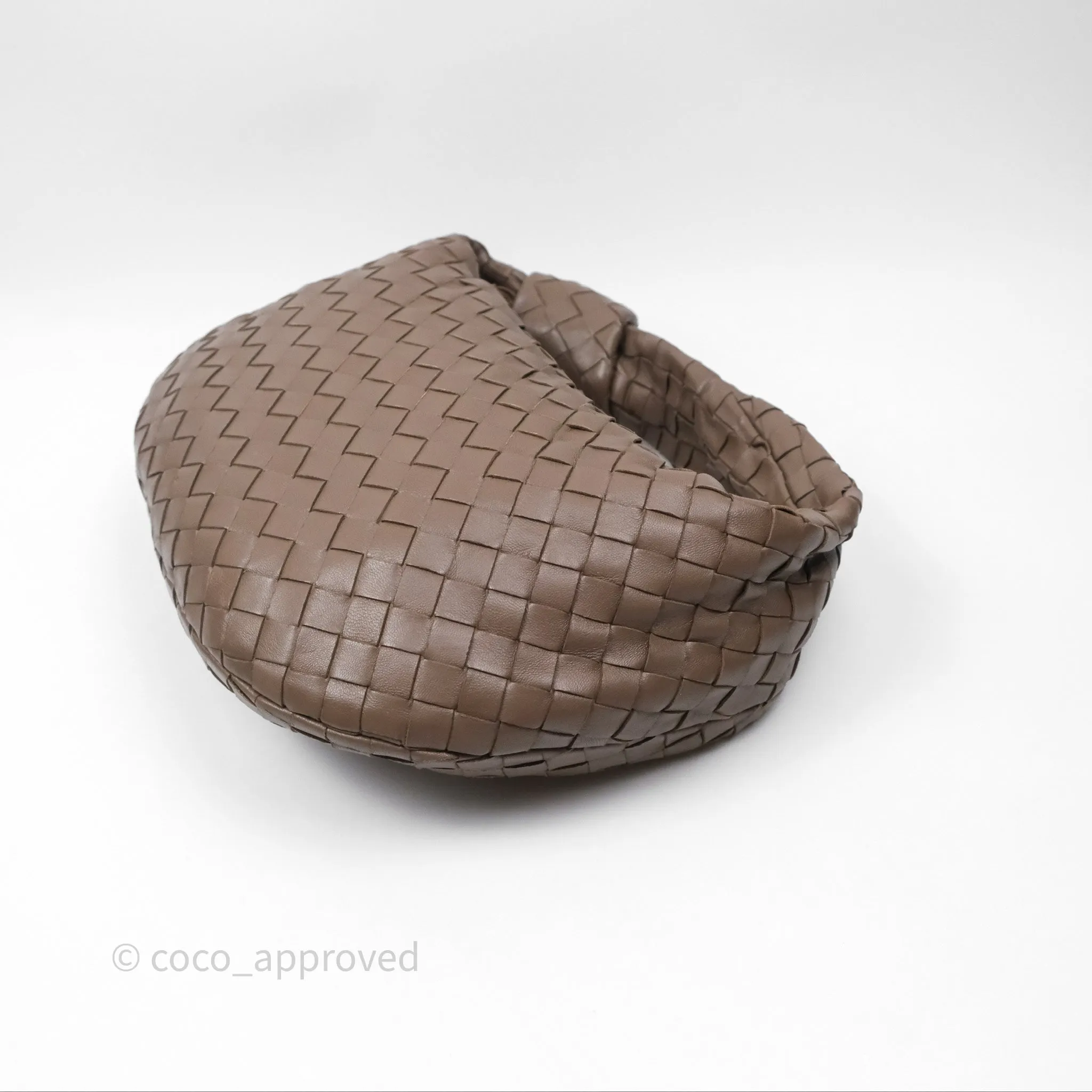 Bottega Veneta Small Jodie Bag Intrecciato Brown Lambskin Gold Hardware