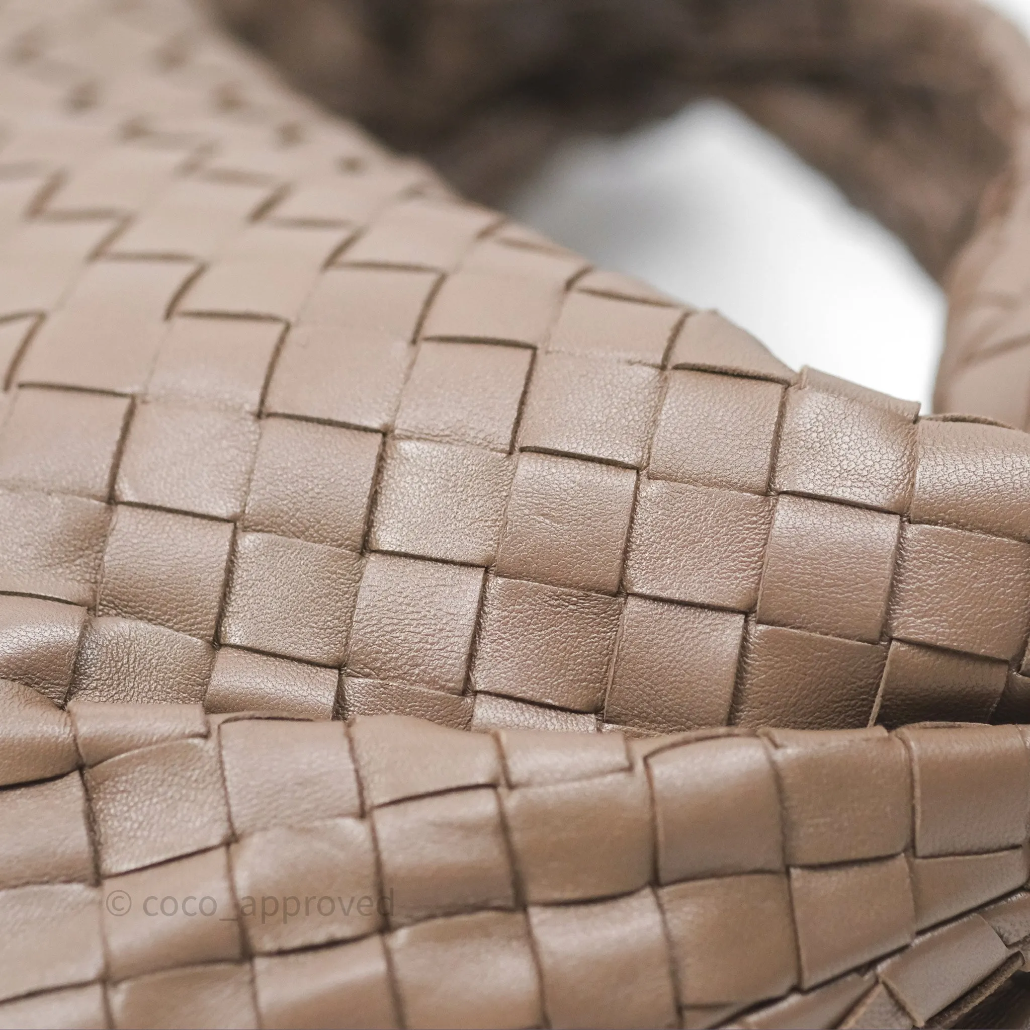 Bottega Veneta Small Jodie Bag Intrecciato Brown Lambskin Gold Hardware