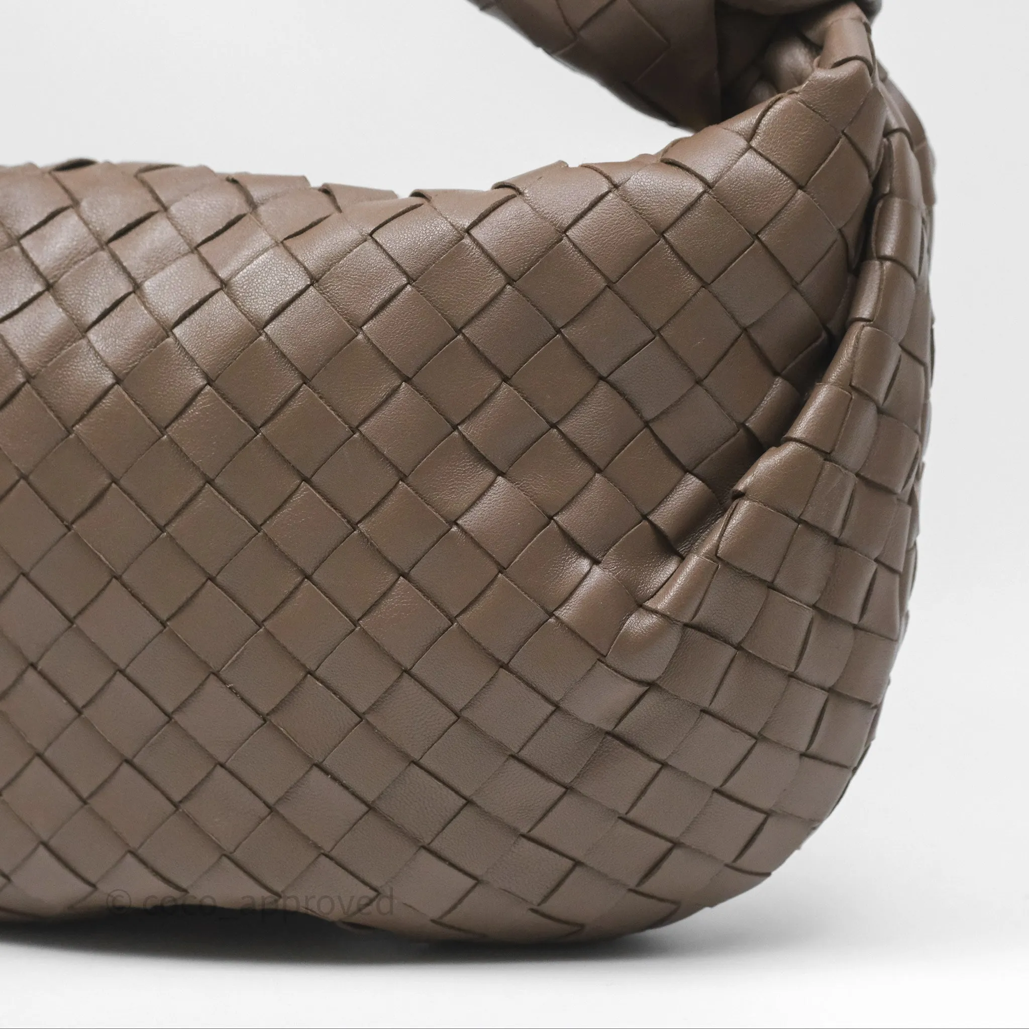 Bottega Veneta Small Jodie Bag Intrecciato Brown Lambskin Gold Hardware