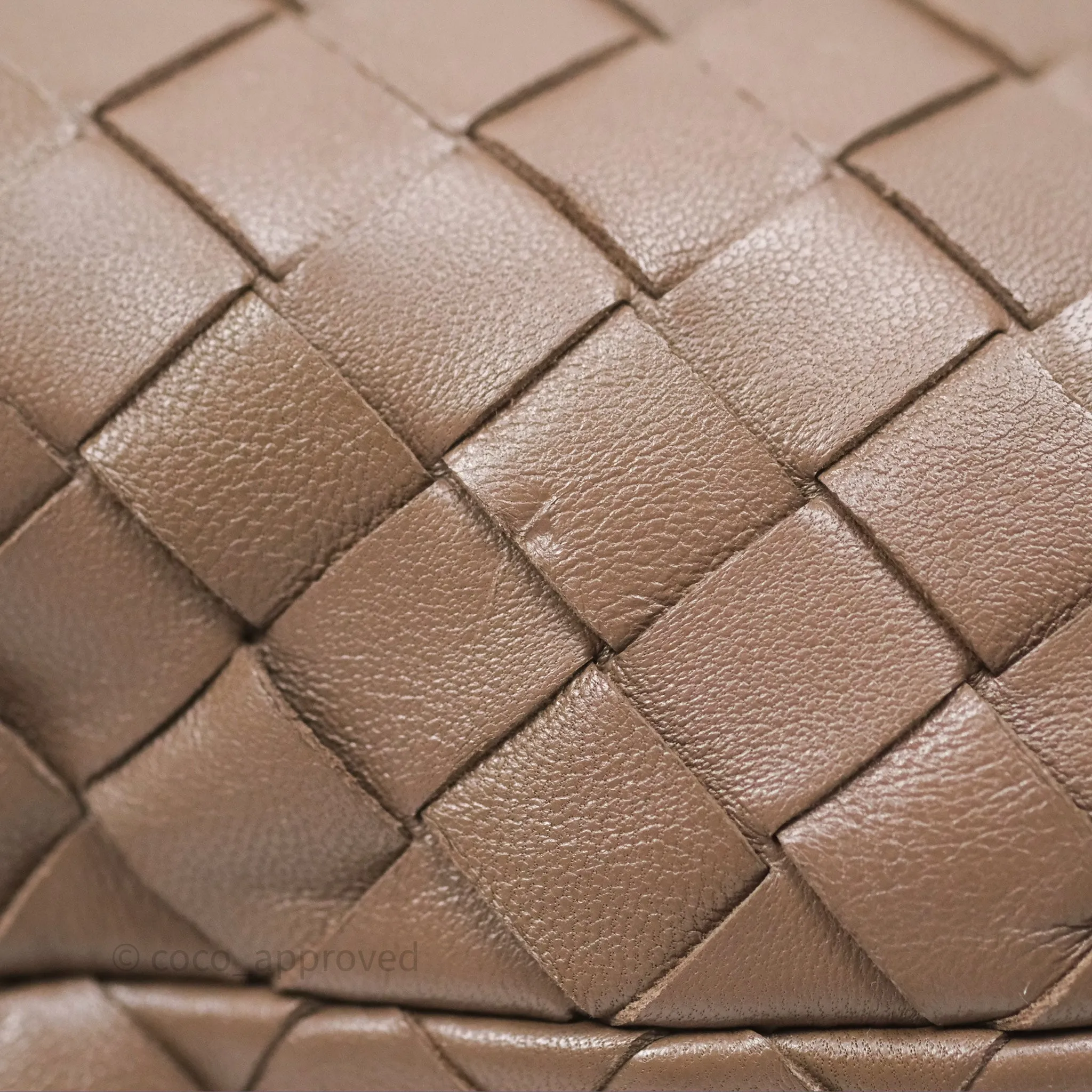 Bottega Veneta Small Jodie Bag Intrecciato Brown Lambskin Gold Hardware