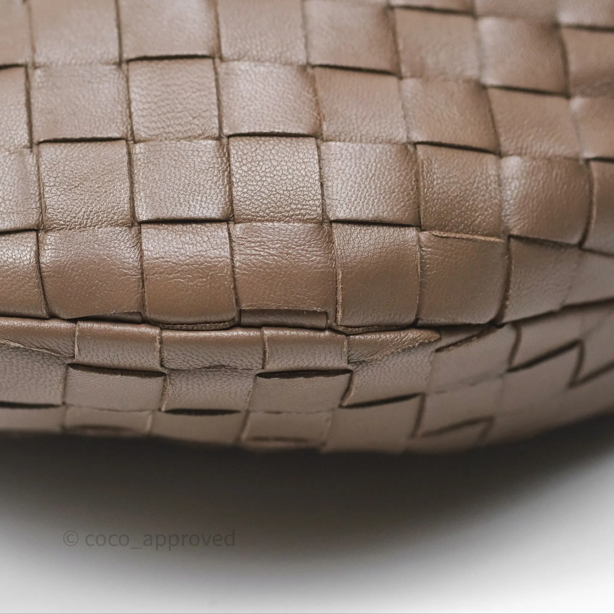 Bottega Veneta Small Jodie Bag Intrecciato Brown Lambskin Gold Hardware