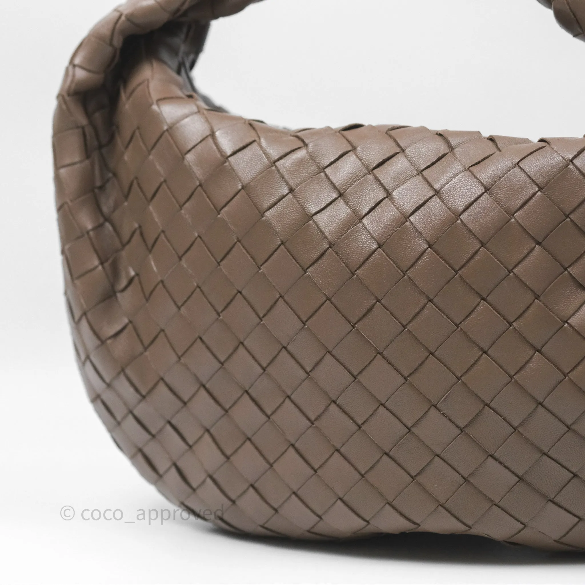 Bottega Veneta Small Jodie Bag Intrecciato Brown Lambskin Gold Hardware
