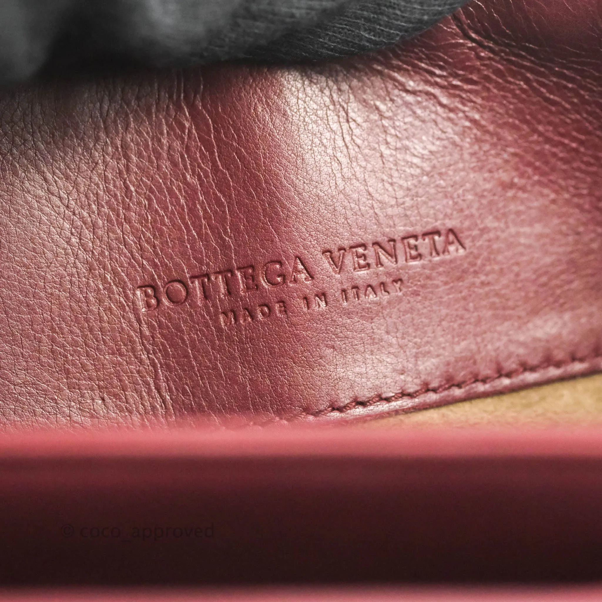 Bottega Veneta Small Nappa Intrecciato Olimpia Shoulder Bag Dark Red