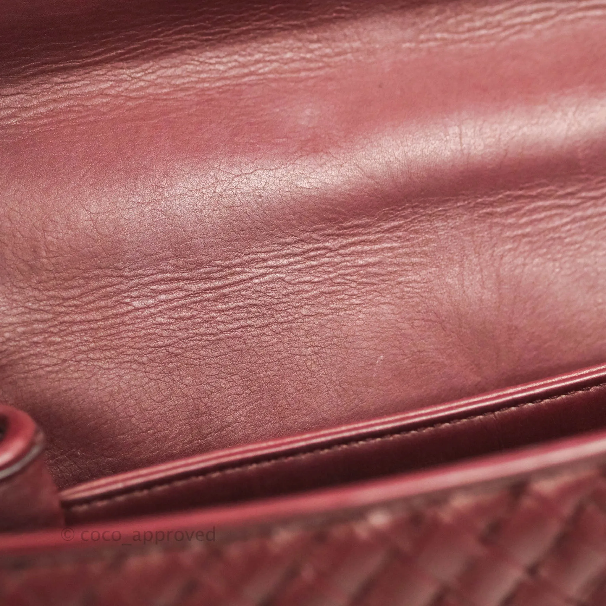 Bottega Veneta Small Nappa Intrecciato Olimpia Shoulder Bag Dark Red