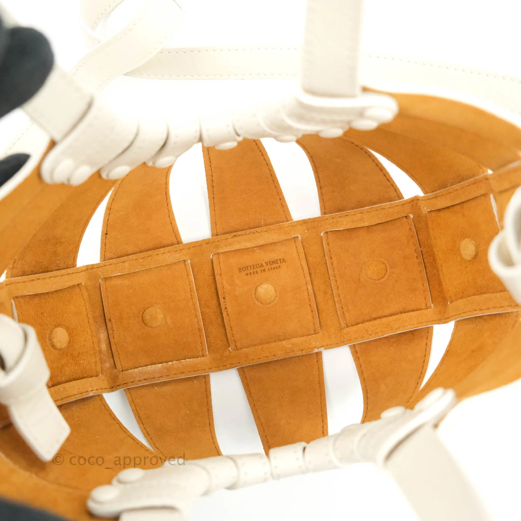 Bottega Veneta Small Shell Bag White