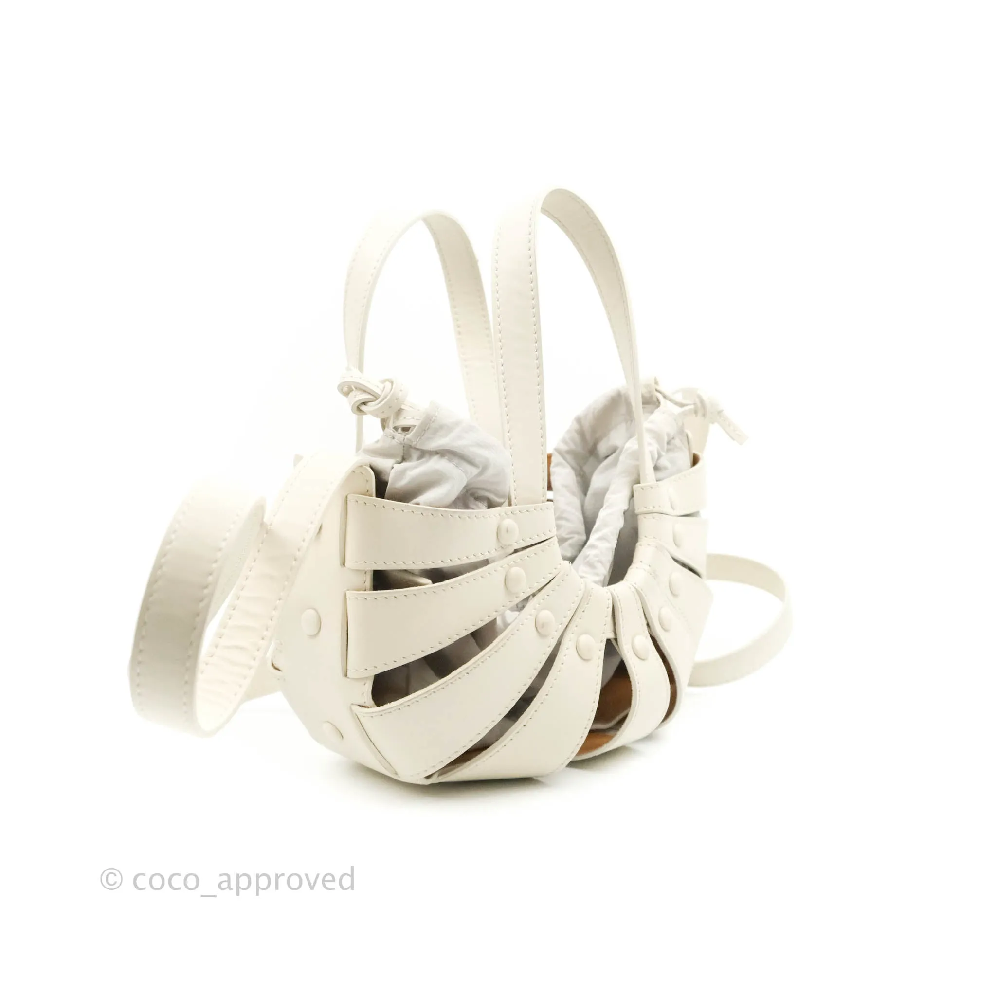 Bottega Veneta Small Shell Bag White