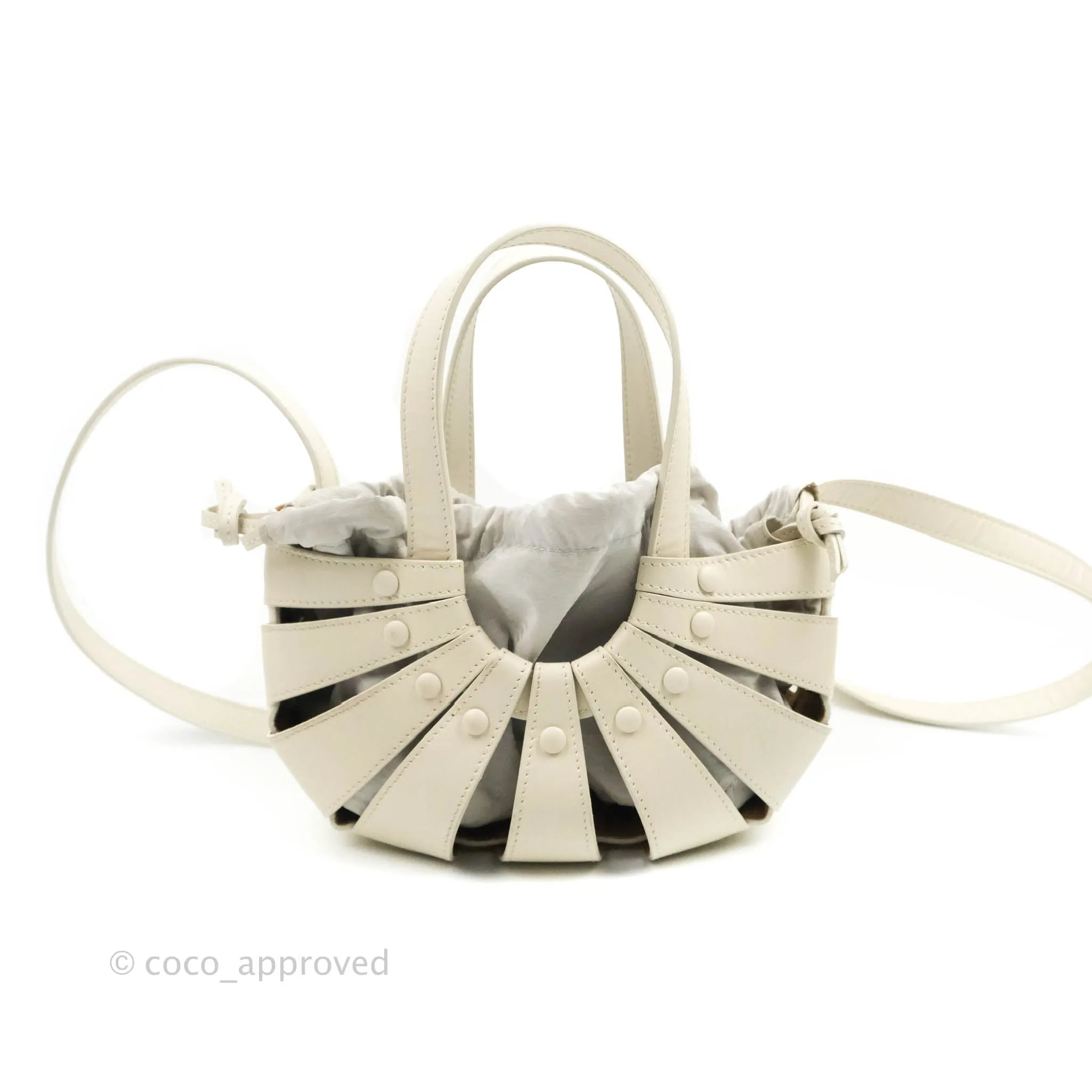 Bottega Veneta Small Shell Bag White