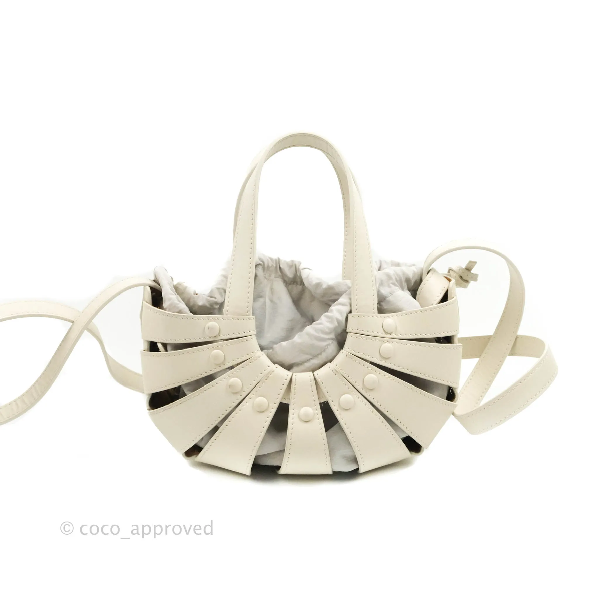 Bottega Veneta Small Shell Bag White