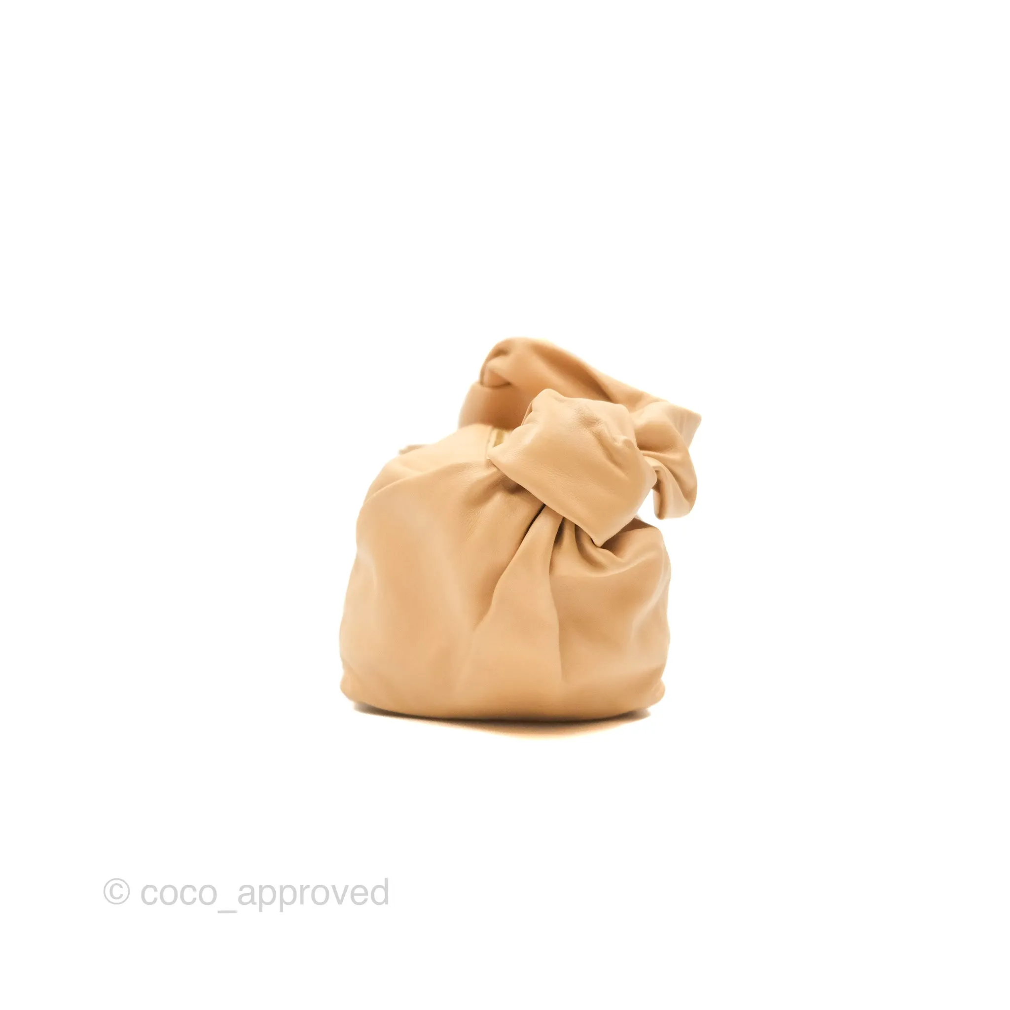Bottega Veneta Teen Double Knot Hobo Almond Calfskin