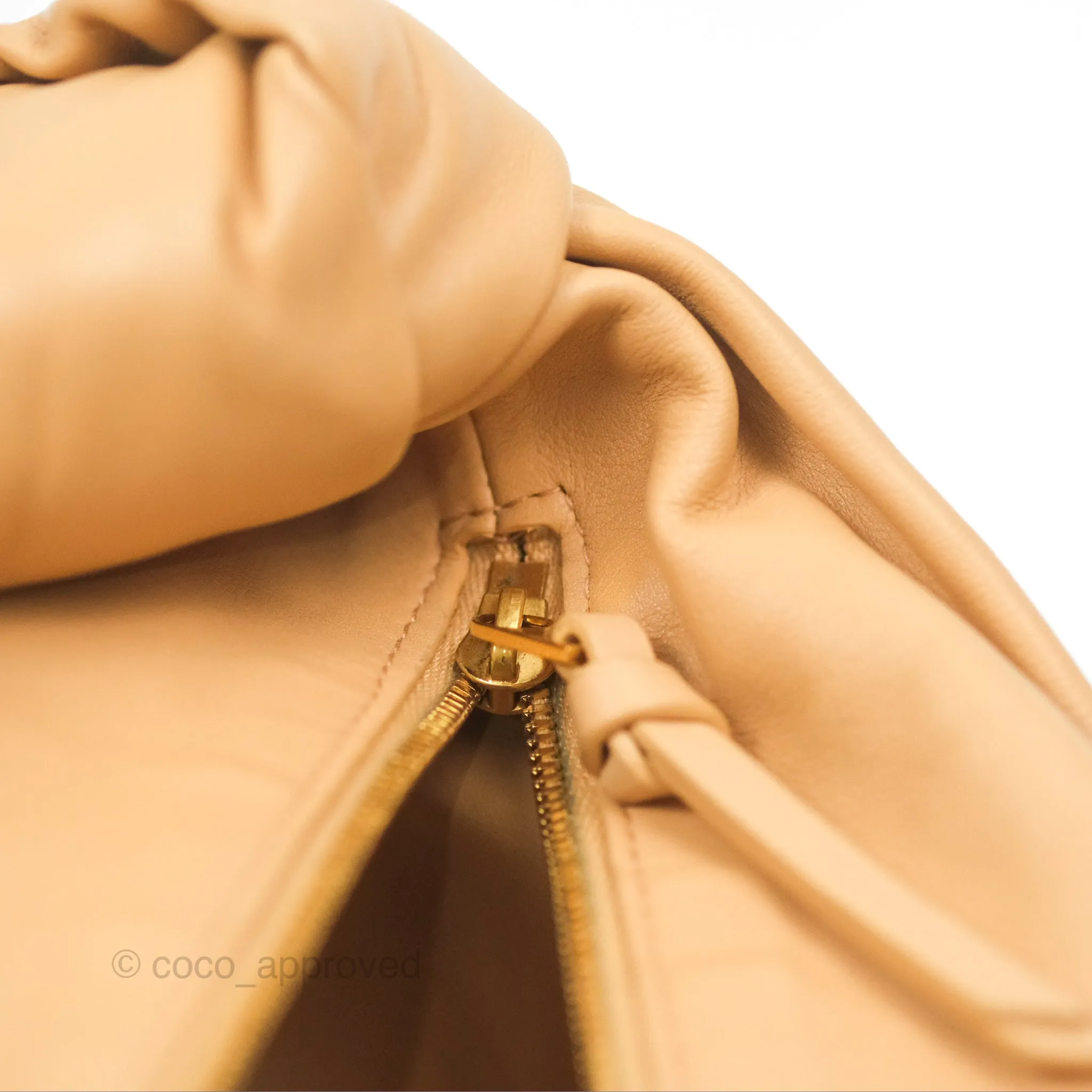 Bottega Veneta Teen Double Knot Hobo Almond Calfskin