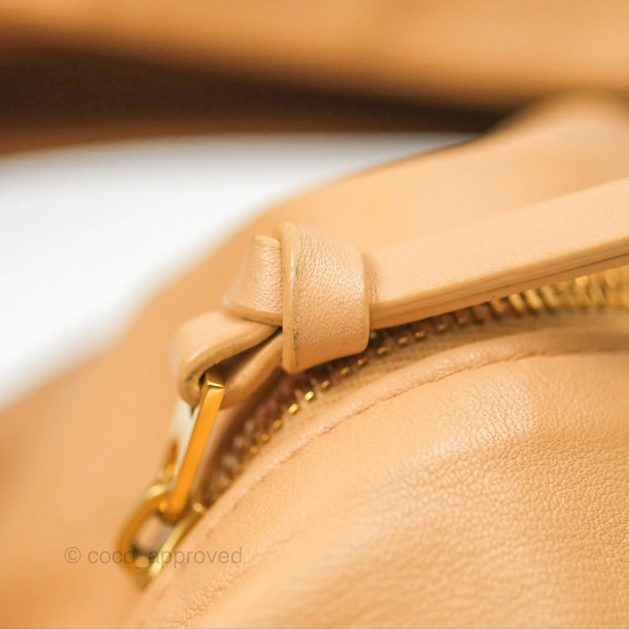 Bottega Veneta Teen Double Knot Hobo Almond Calfskin