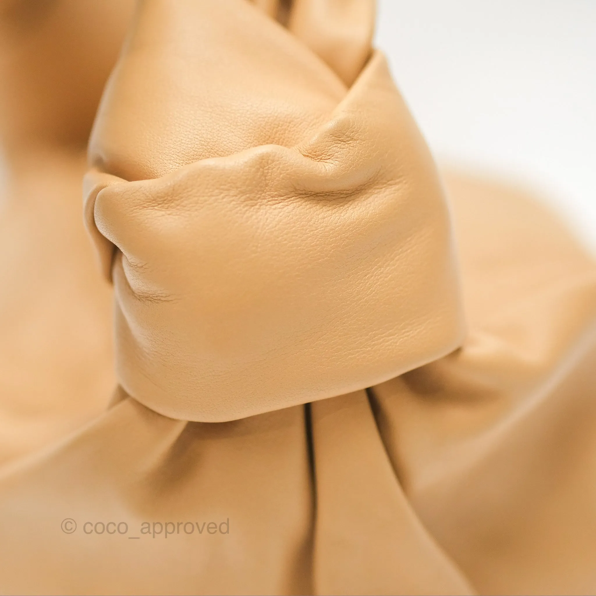 Bottega Veneta Teen Double Knot Hobo Almond Calfskin