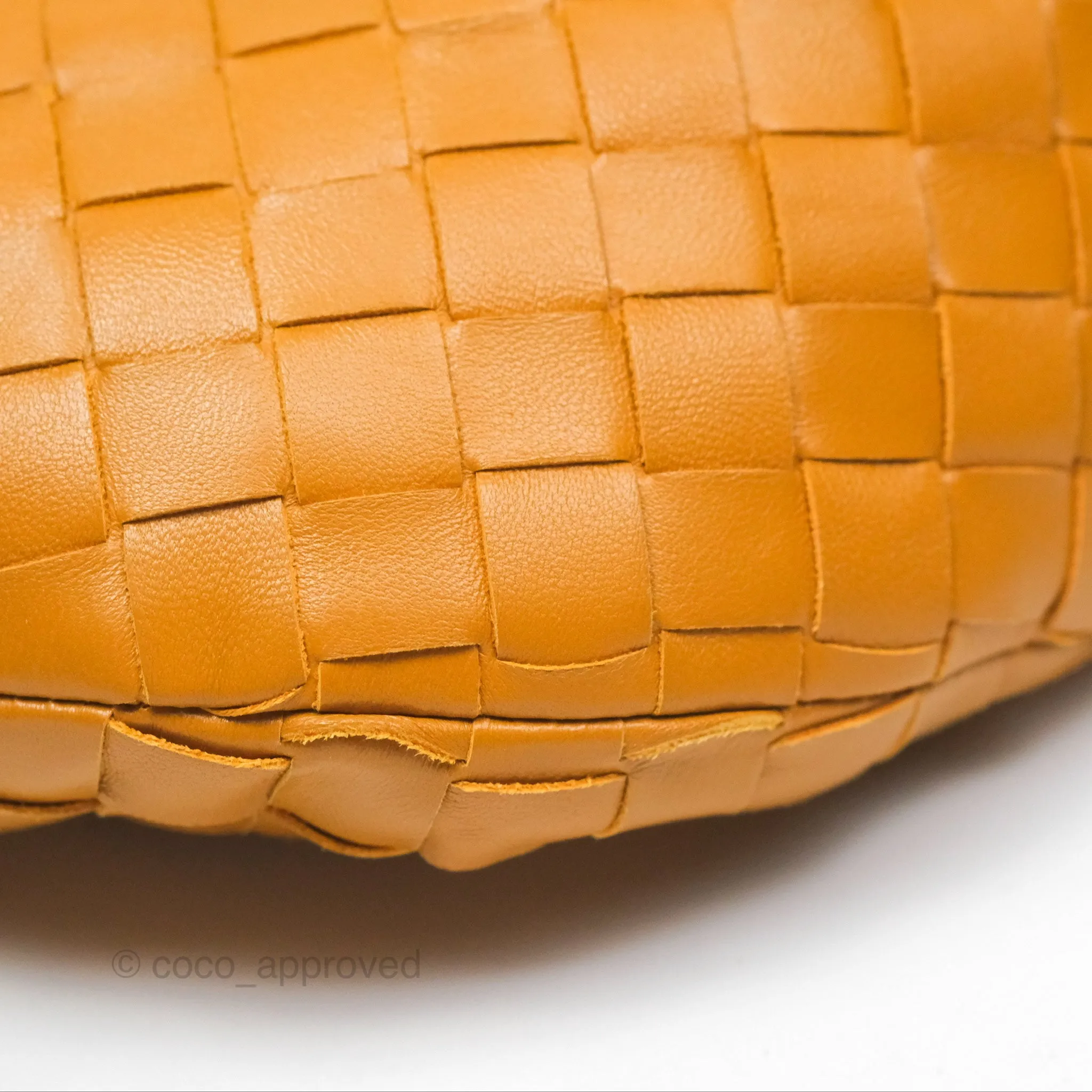 Bottega Veneta Teen Jodie Caramel Intrecciato Lambskin