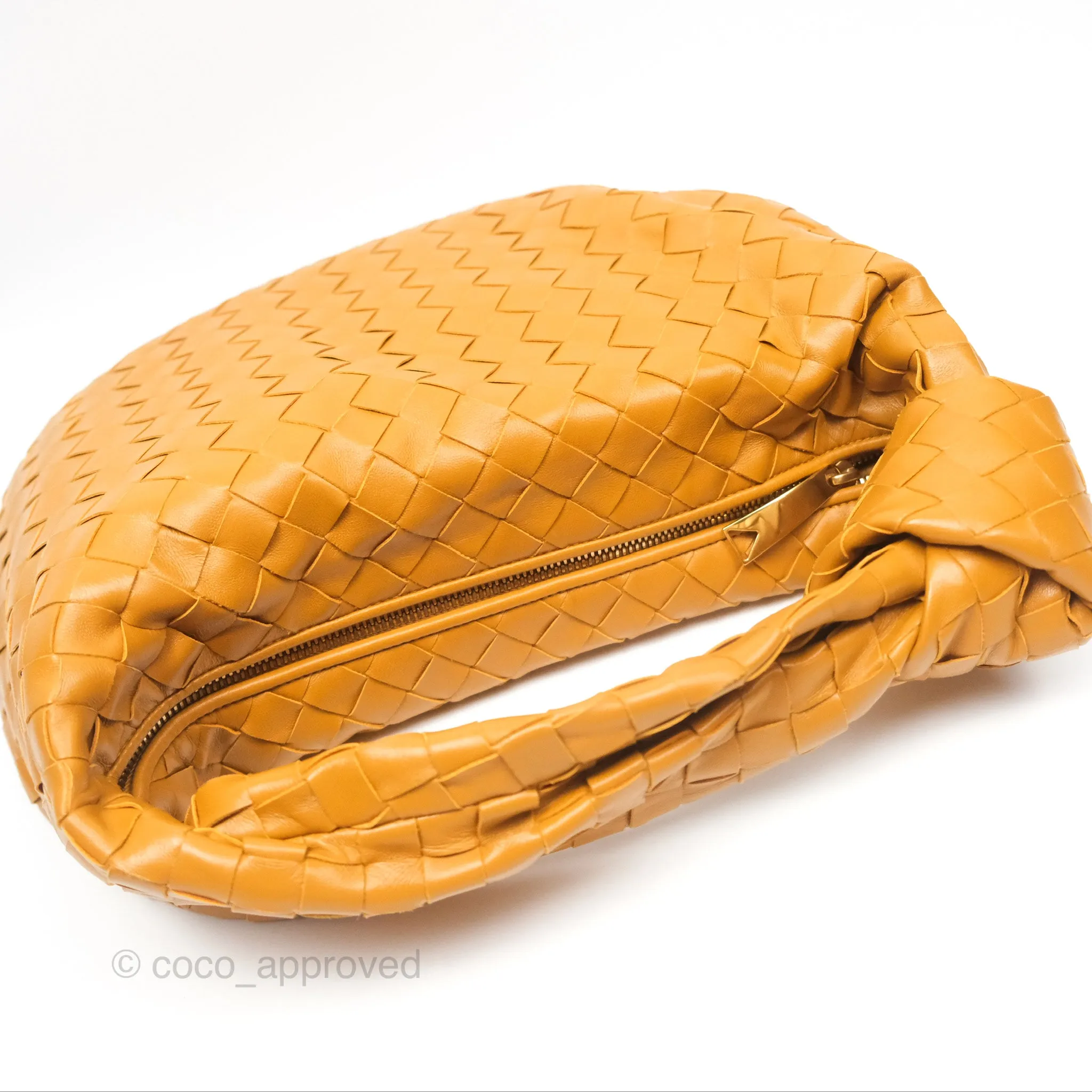 Bottega Veneta Teen Jodie Caramel Intrecciato Lambskin