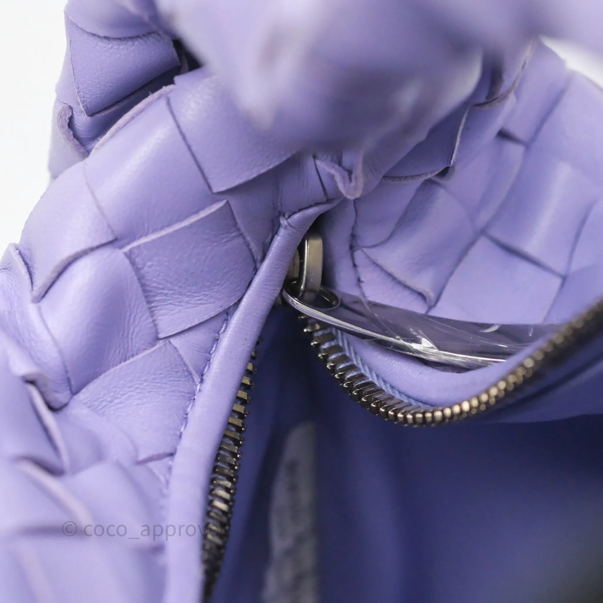 Bottega Veneta Teen Jodie Purple Intrecciato Lambskin
