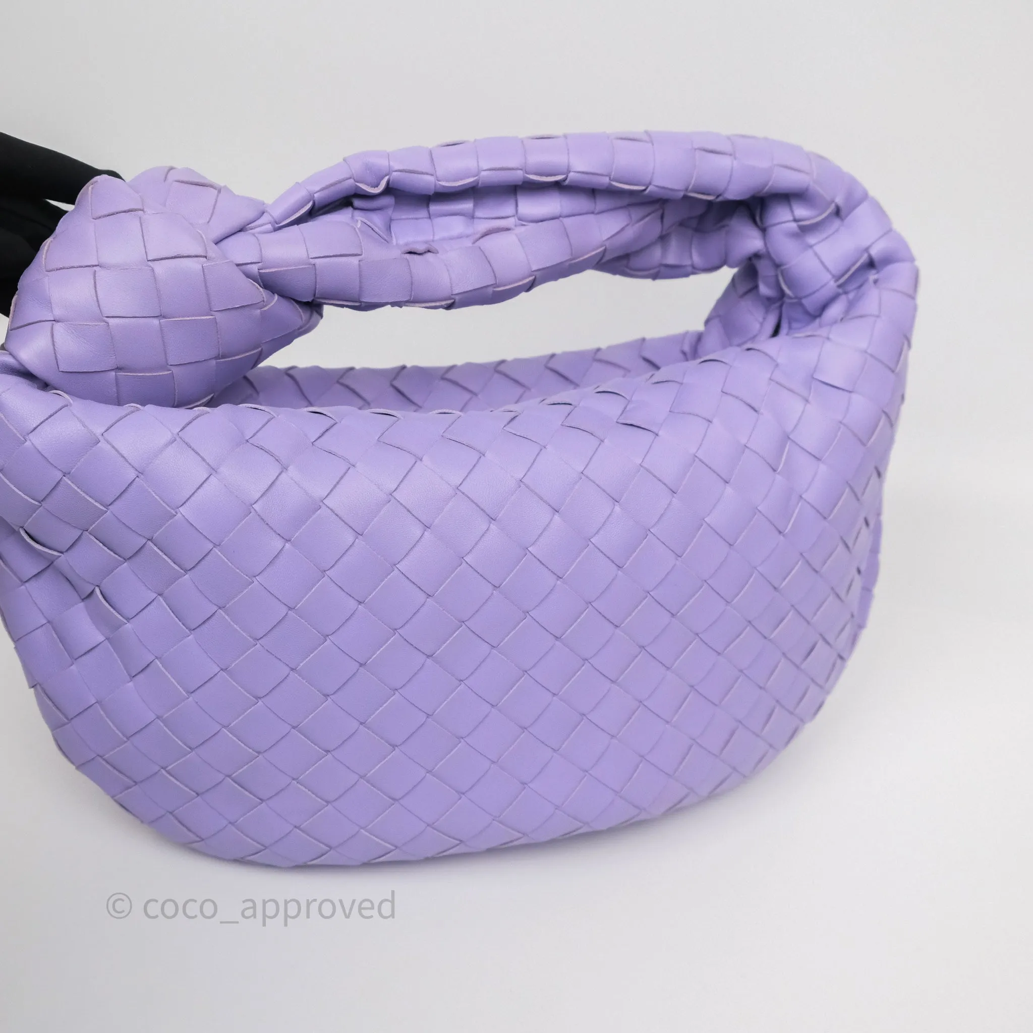 Bottega Veneta Teen Jodie Purple Intrecciato Lambskin
