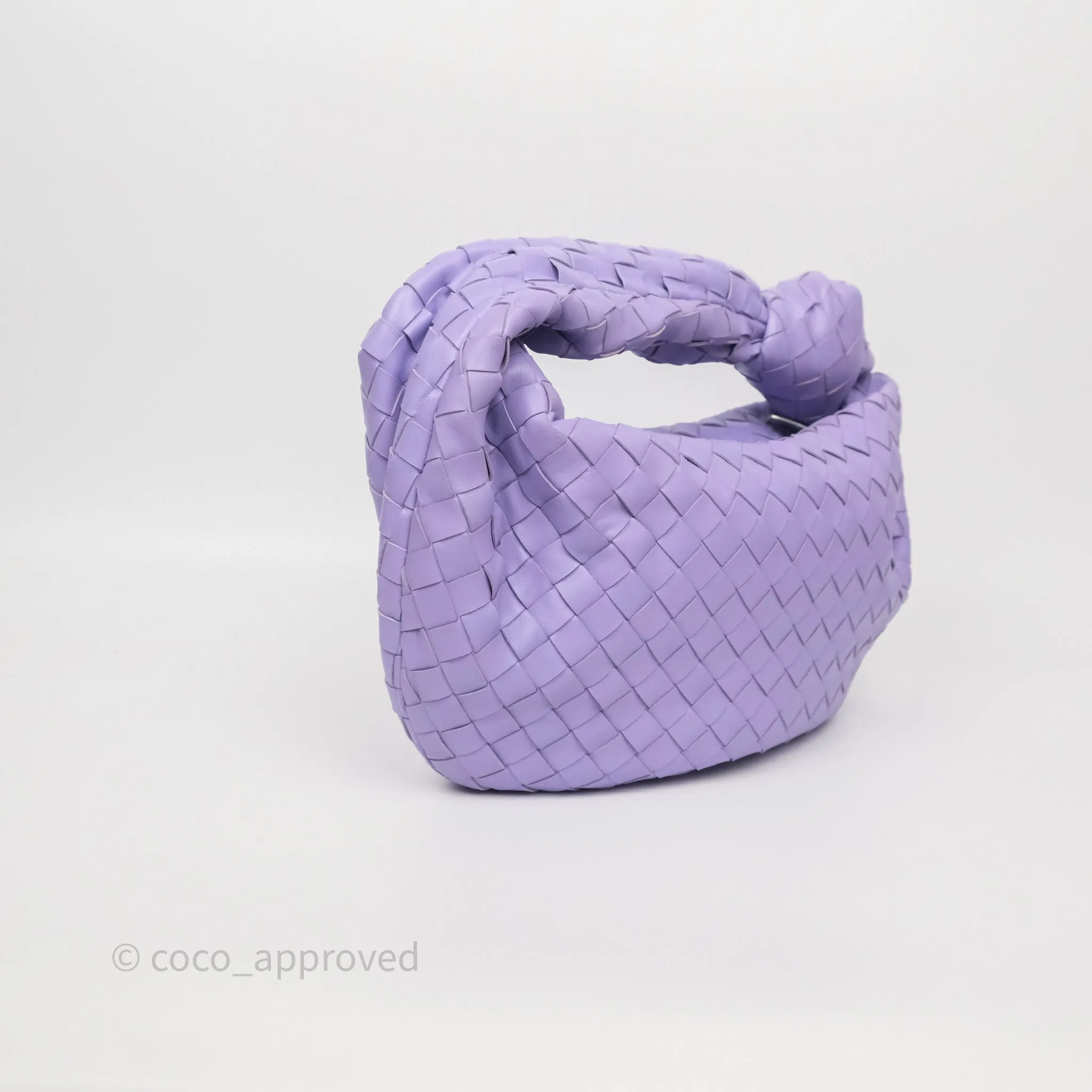 Bottega Veneta Teen Jodie Purple Intrecciato Lambskin