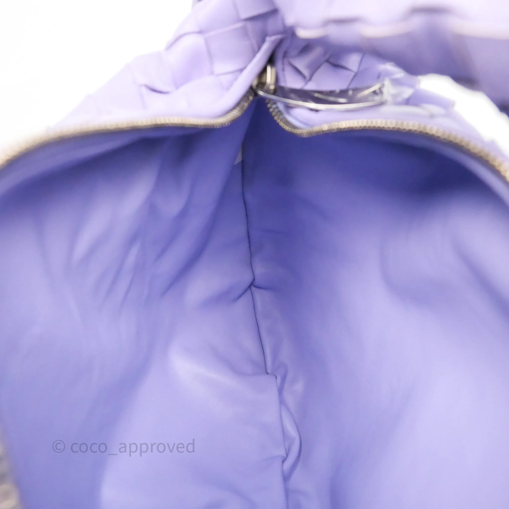 Bottega Veneta Teen Jodie Purple Intrecciato Lambskin