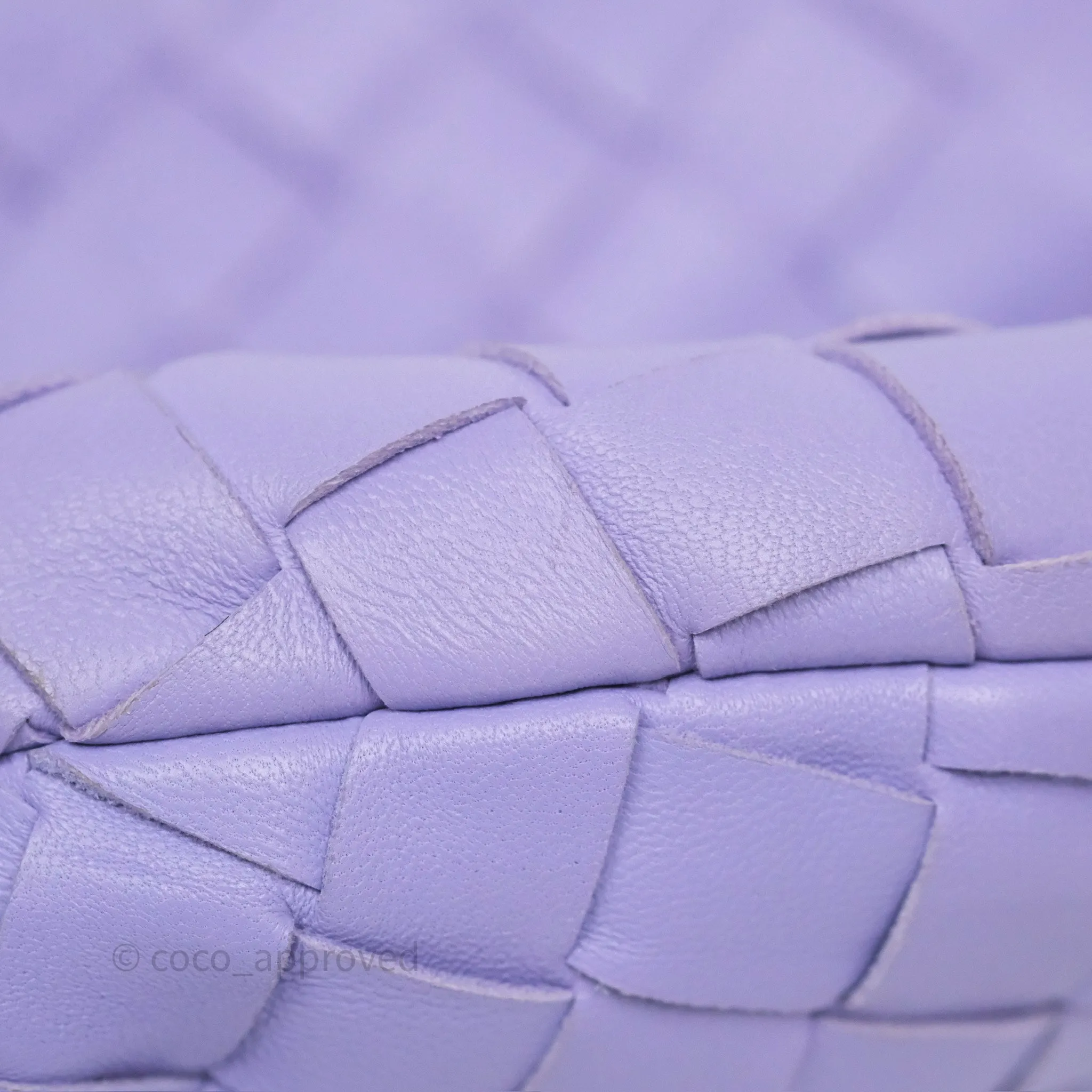 Bottega Veneta Teen Jodie Purple Intrecciato Lambskin